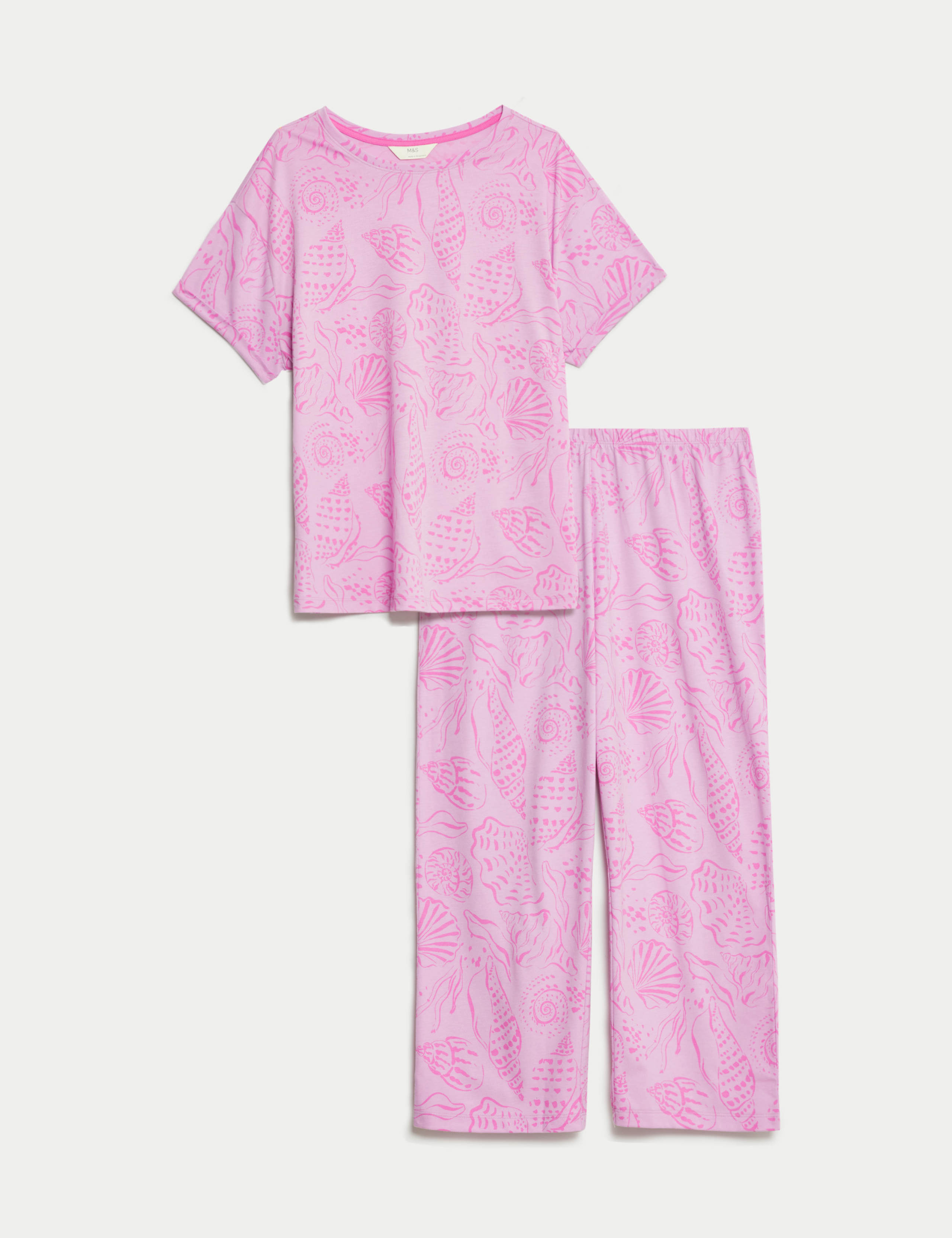 Cotton Rich Printed Cropped Pyjama Set 2 of 6