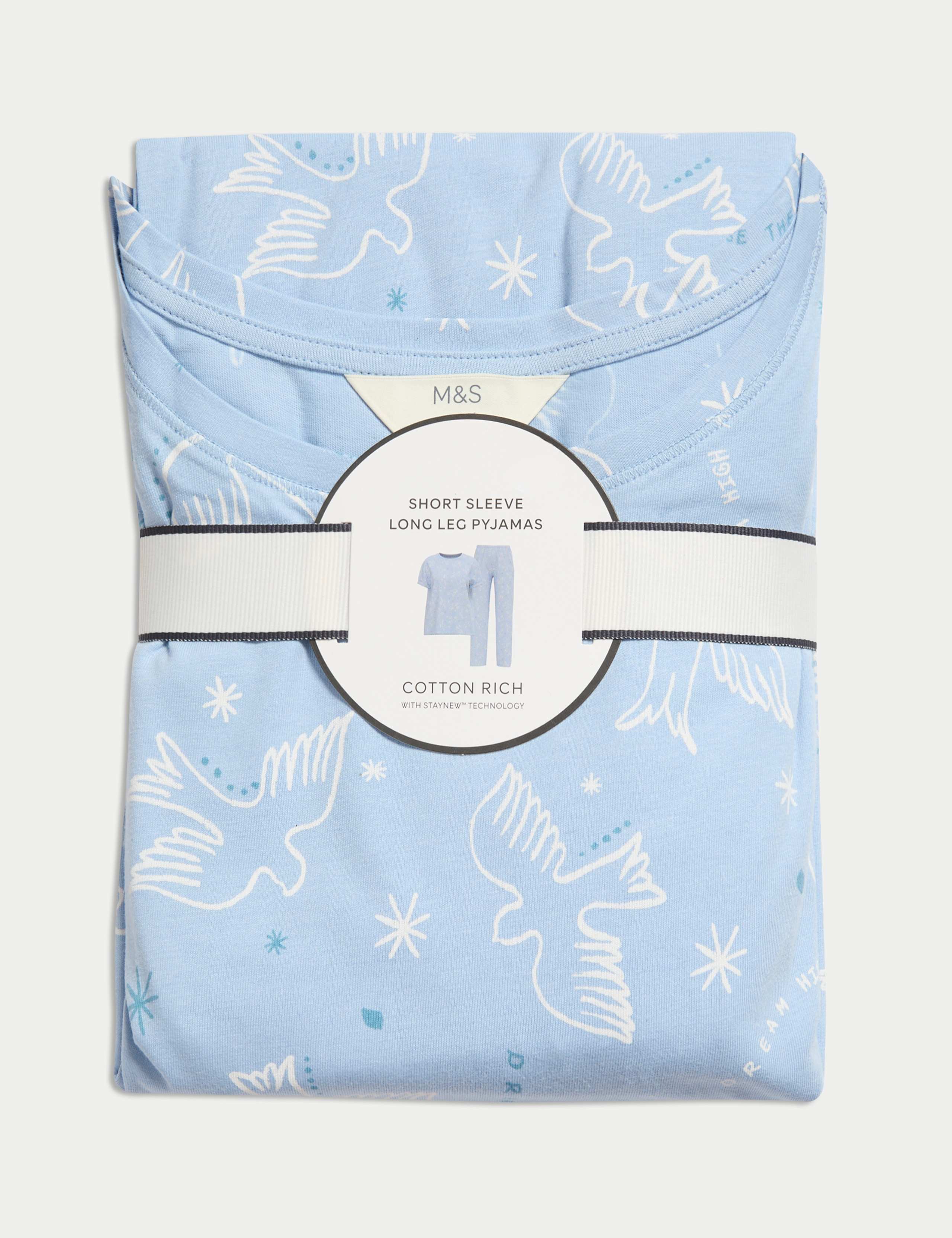 Cotton Rich Leaf Print Pyjama Set 6 of 6