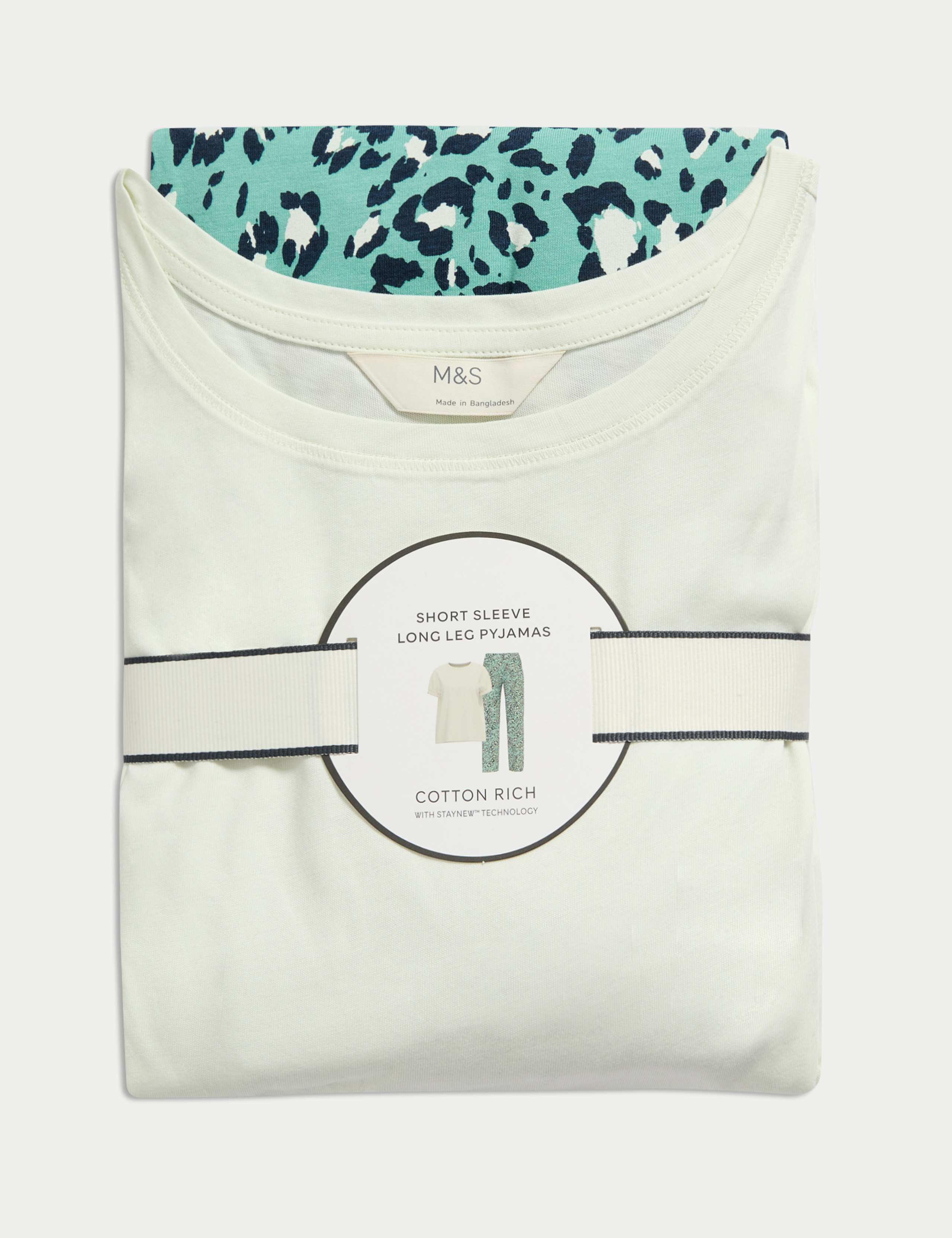 Cotton Rich Leaf Print Pyjama Set 5 of 5