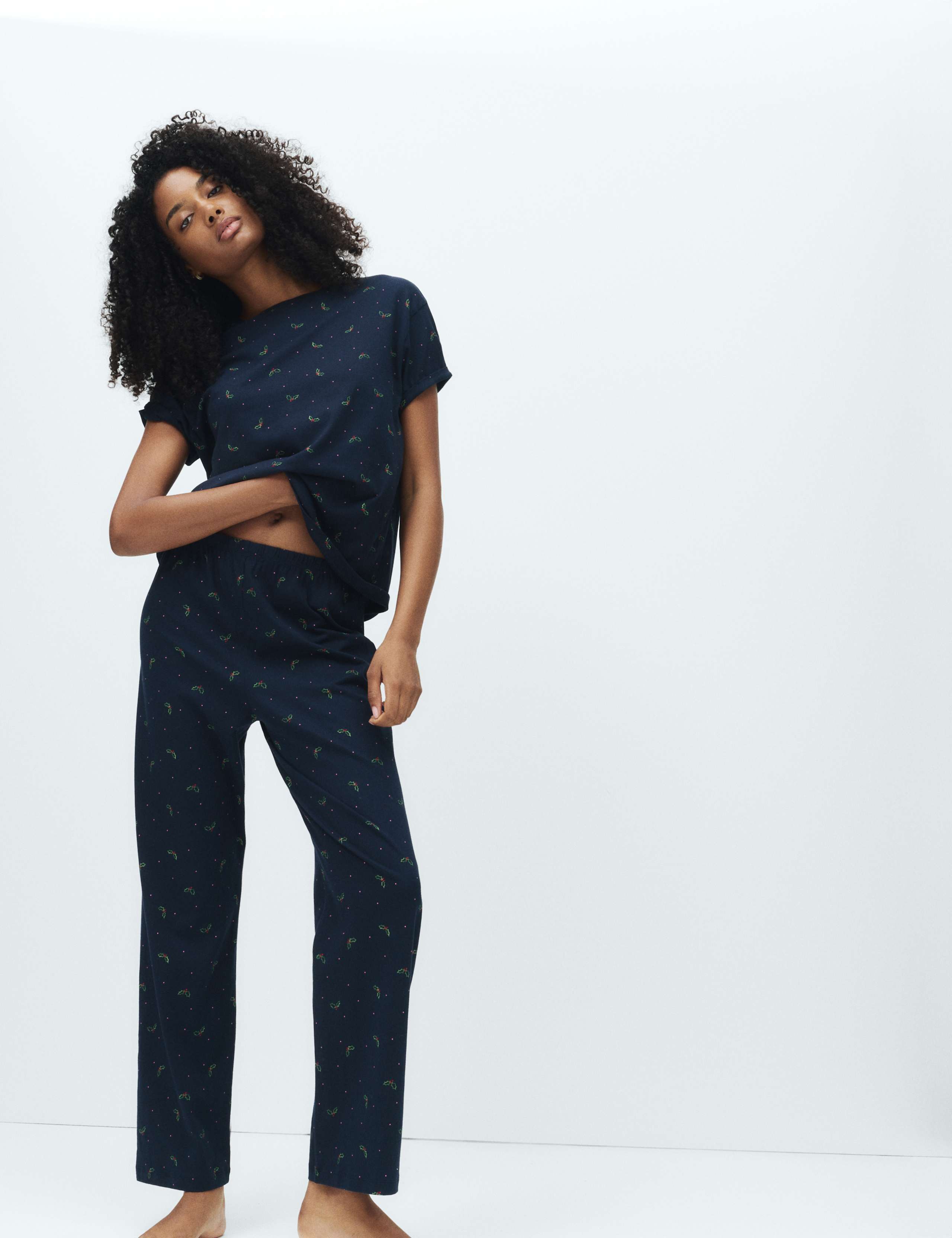 Cotton Rich Printed Pyjama Set 3 of 5