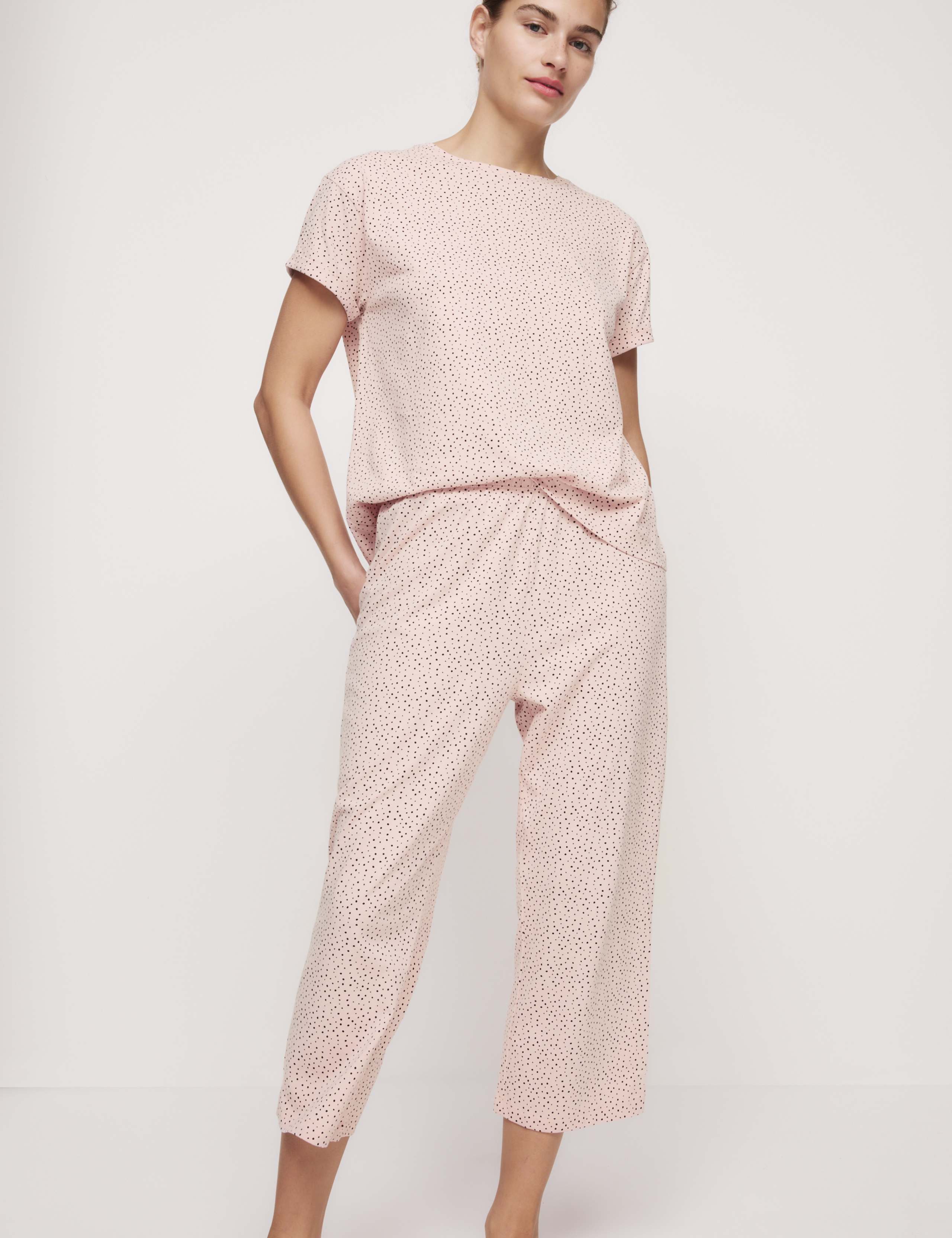 Cotton Rich Printed Cropped Pyjama Set 4 of 5