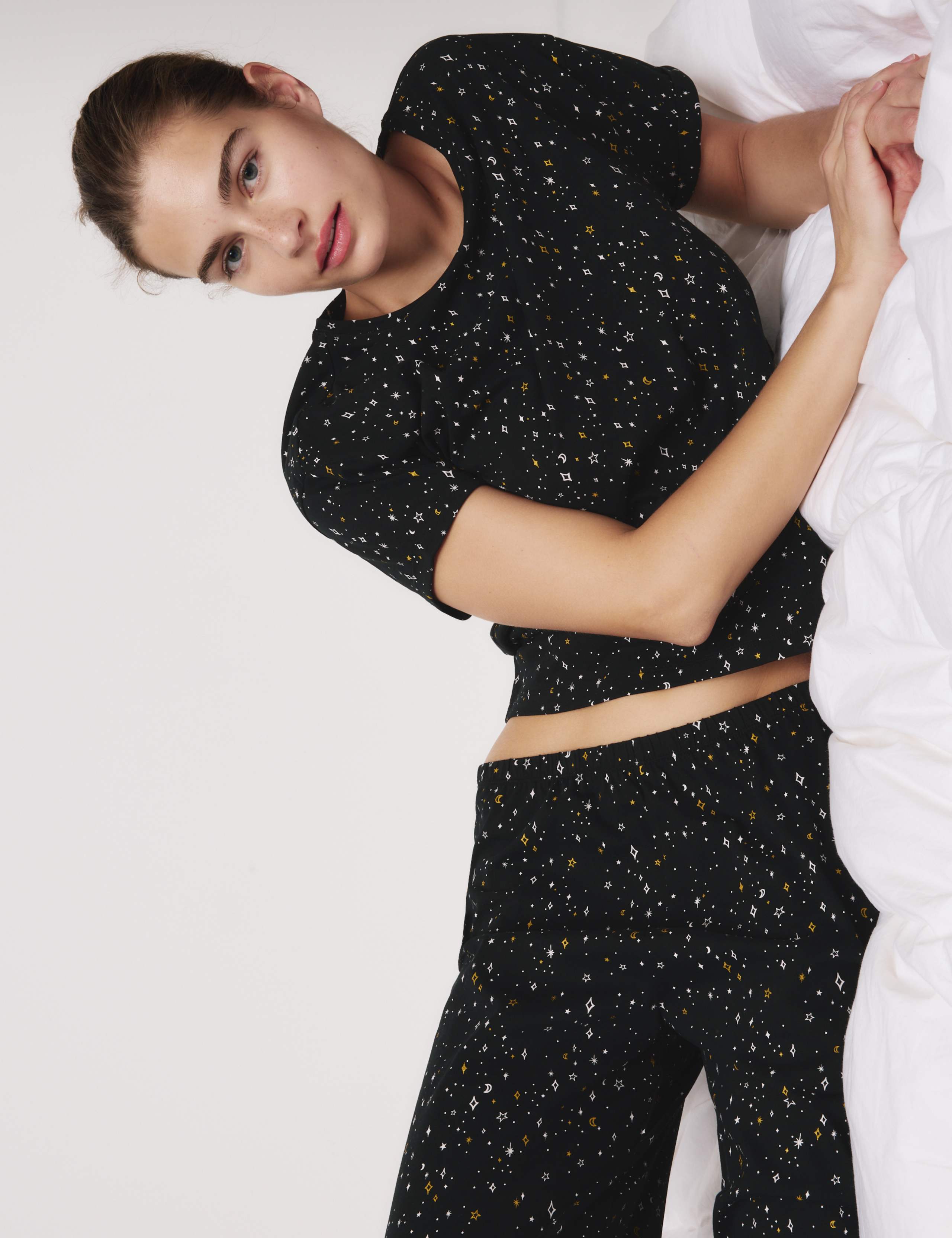 Cotton Rich Printed Cropped Pyjama Set 4 of 5