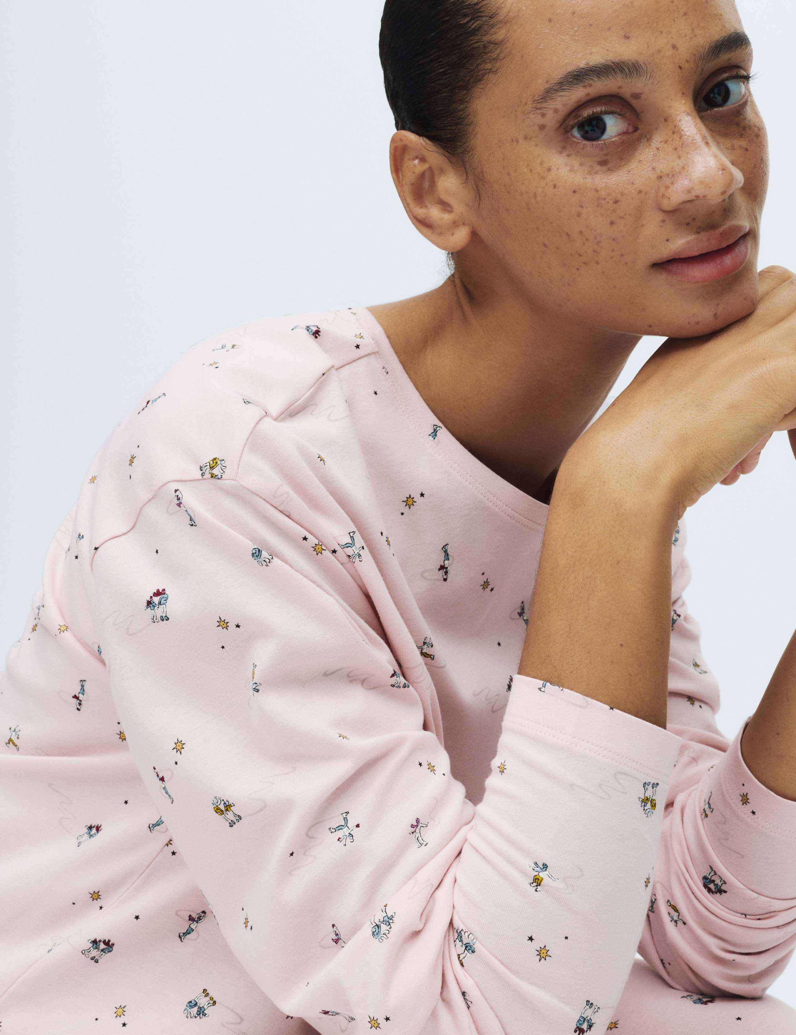 Pure Cotton Printed Pyjama Set 5 of 5