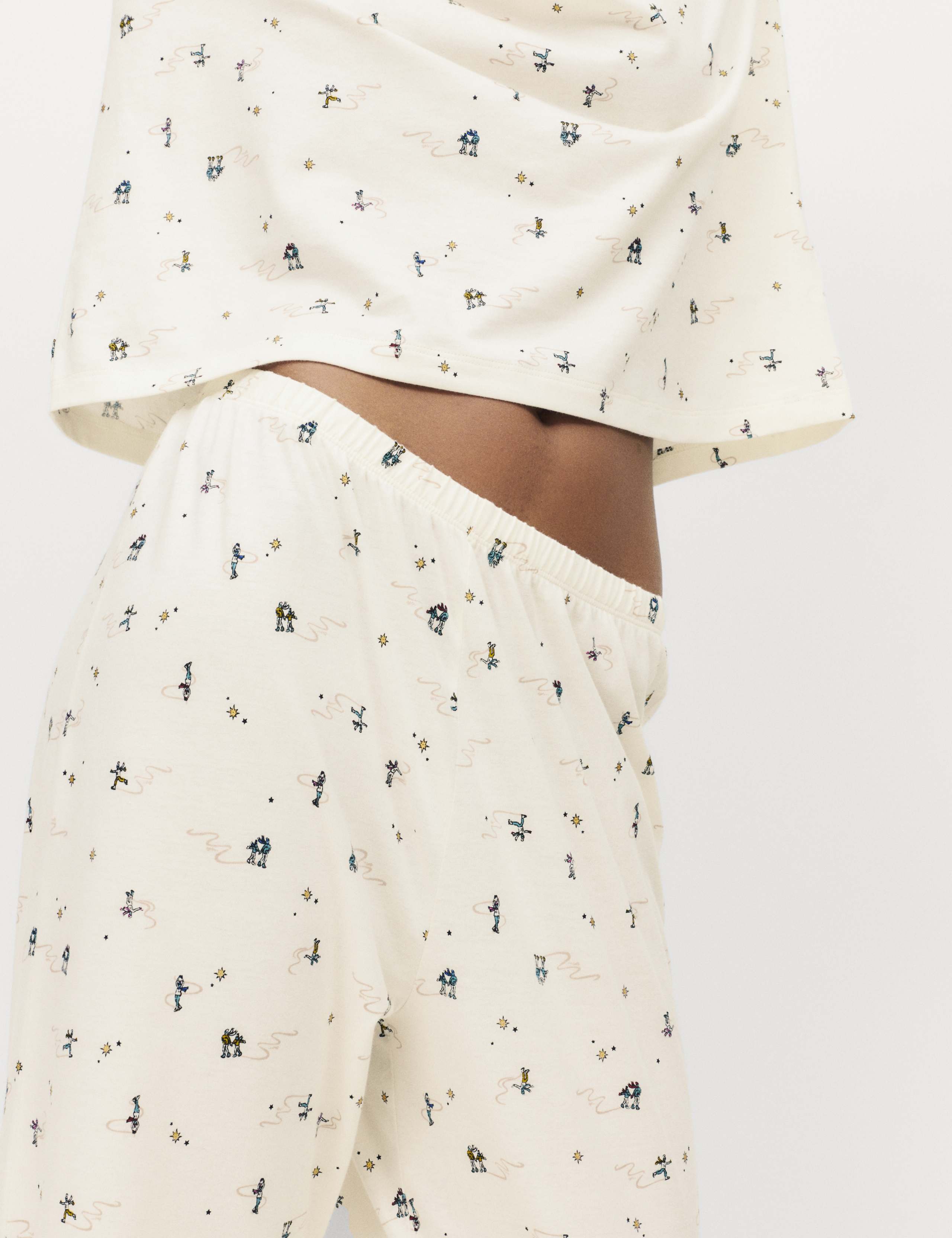 Pure Cotton Printed Pyjama Set 3 of 5