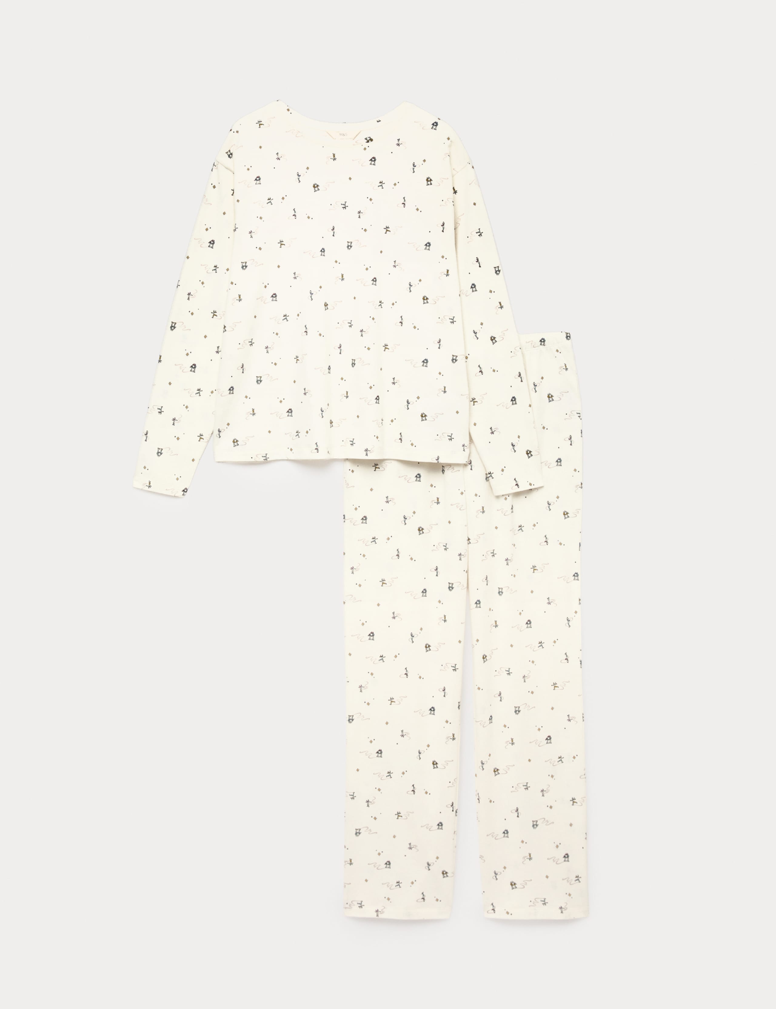 Pure Cotton Printed Pyjama Set 2 of 5