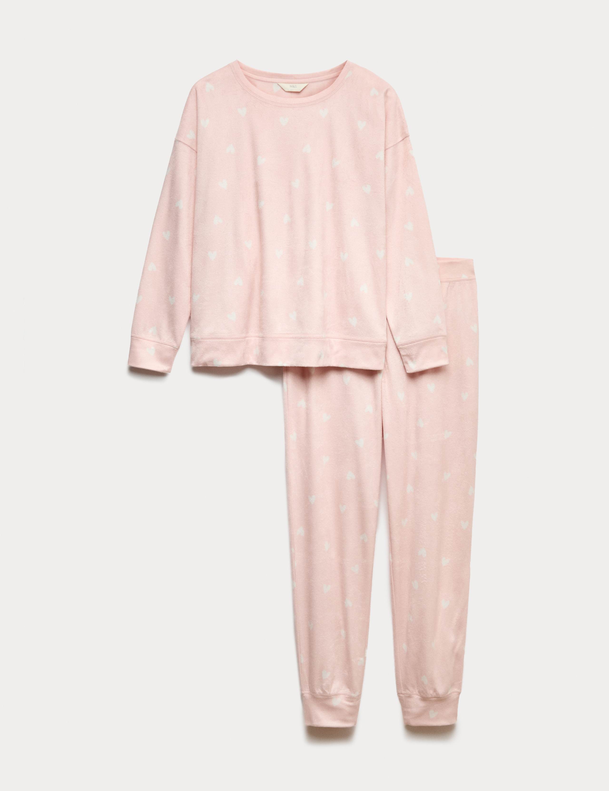 Fleece Star Print Cuffed Hem Pyjama Set 1 of 1