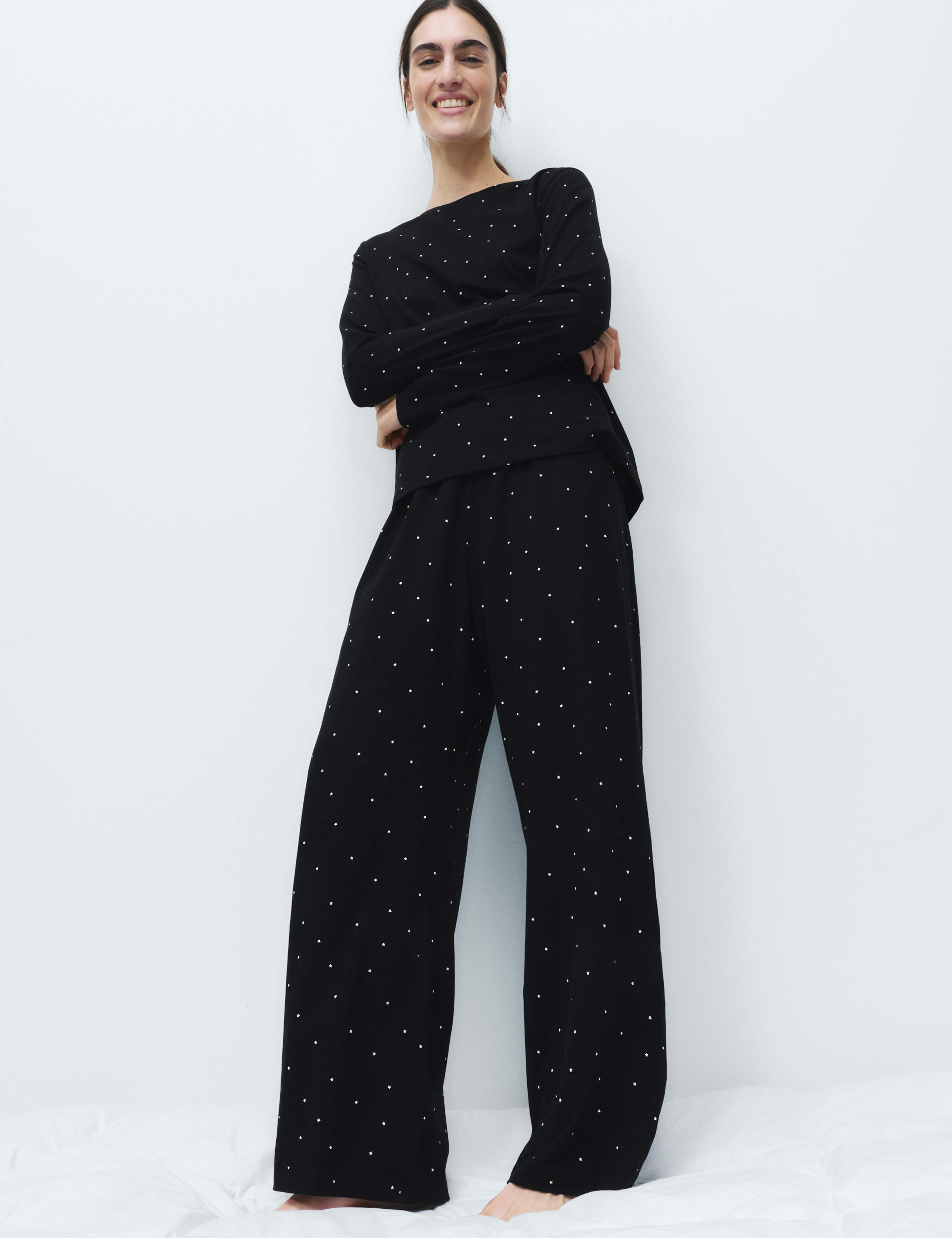 Pure Cotton Printed Pyjama Set 1 of 5