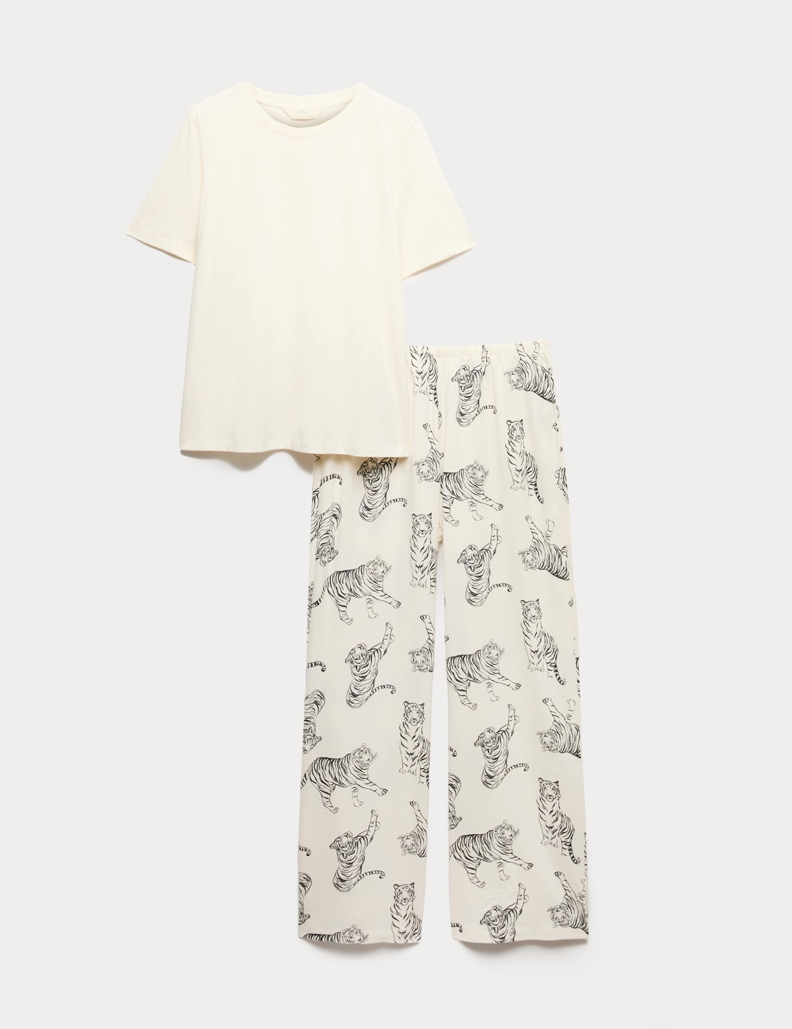 Pure Cotton Printed Pyjama Set 2 of 4