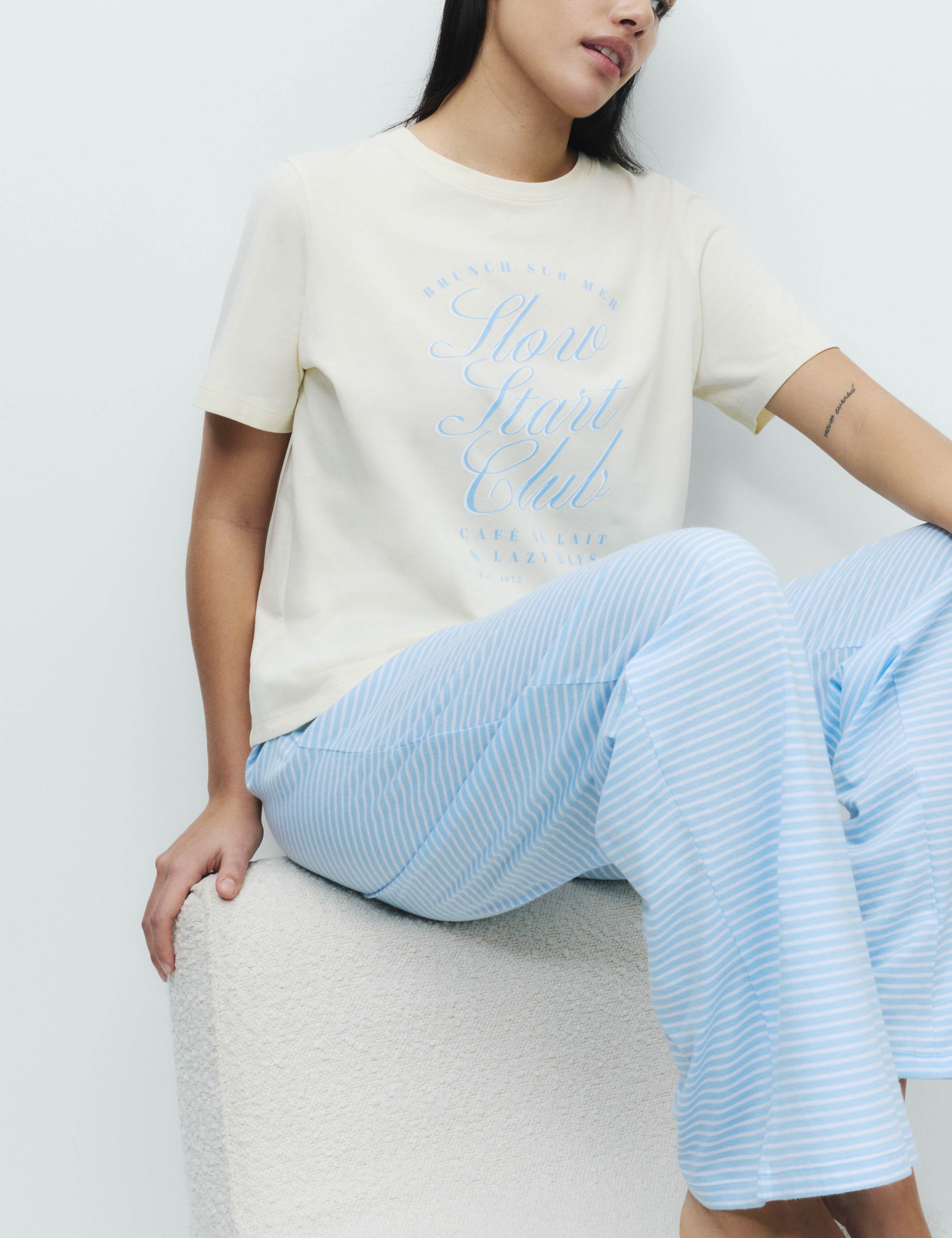 Pure Cotton Printed Pyjama Set 5 of 5