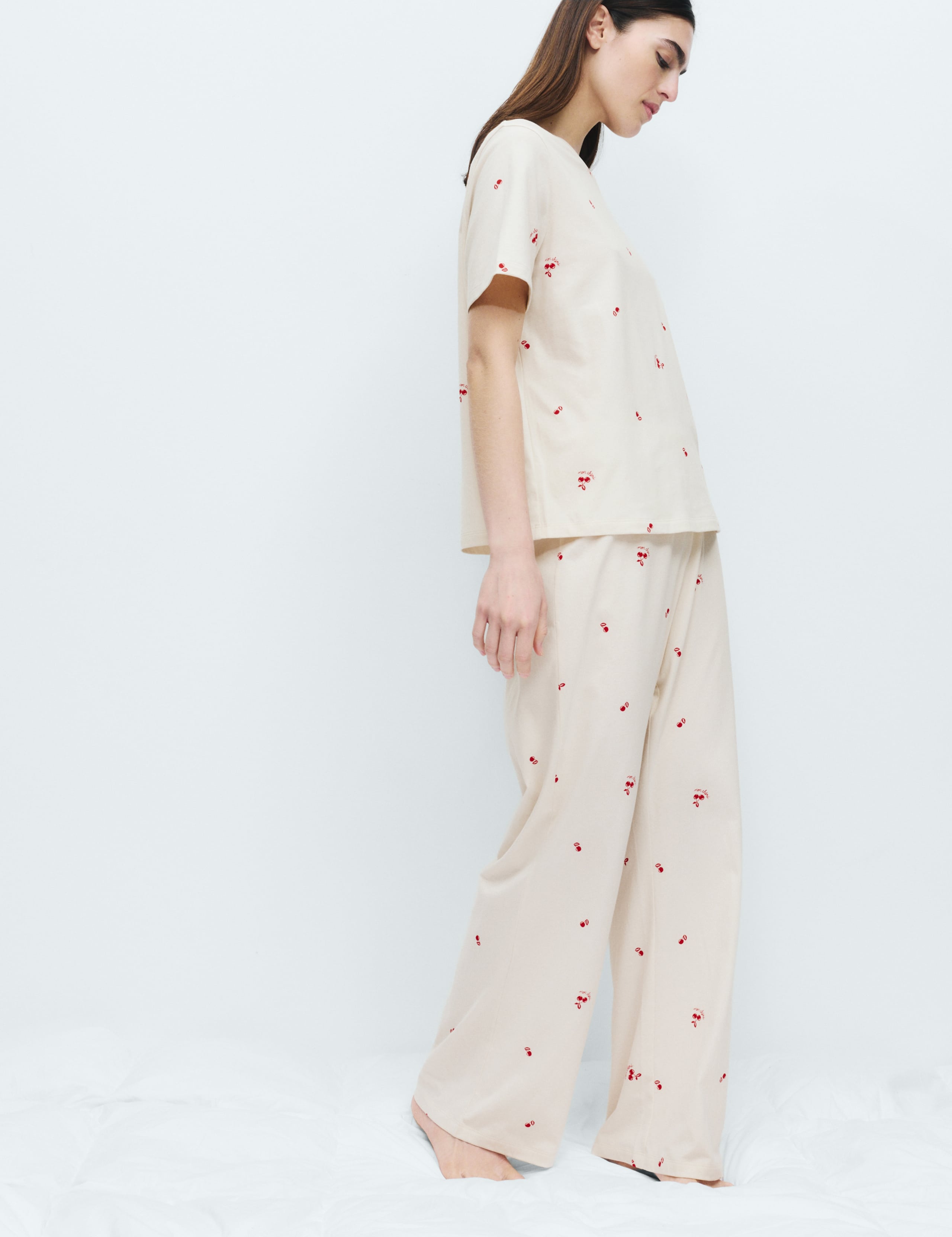 Pure Cotton Printed Pyjama Set 4 of 5