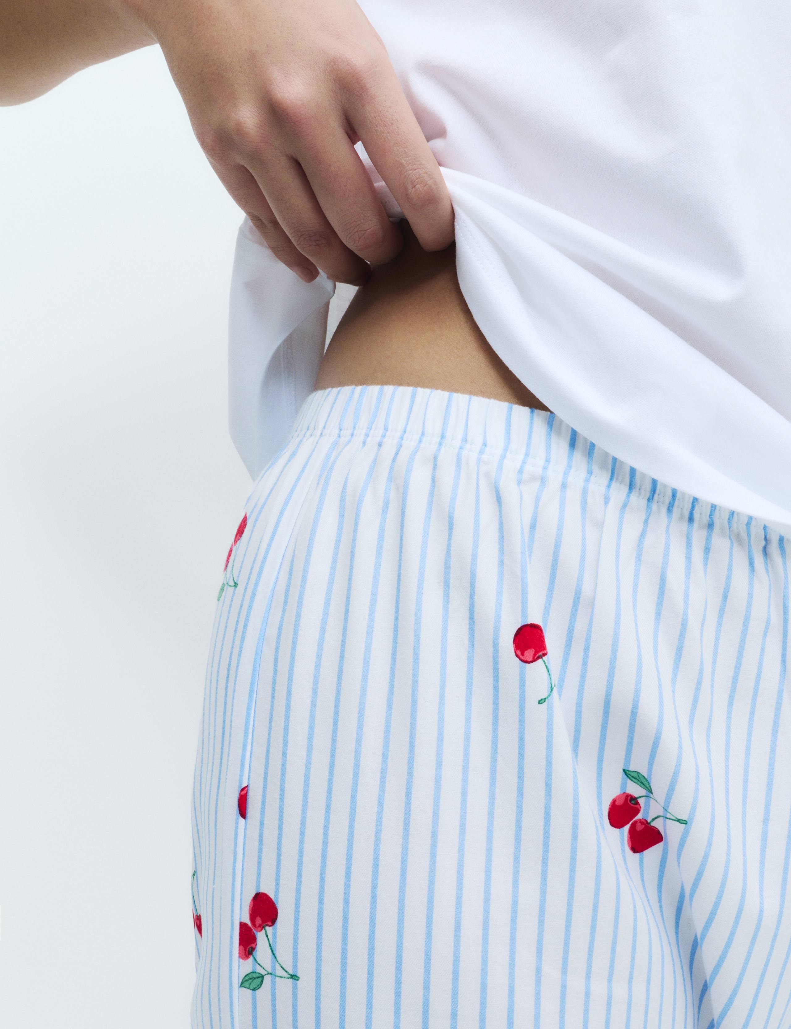 Pure Cotton Pyjama Set With Woven Bottoms 5 of 5