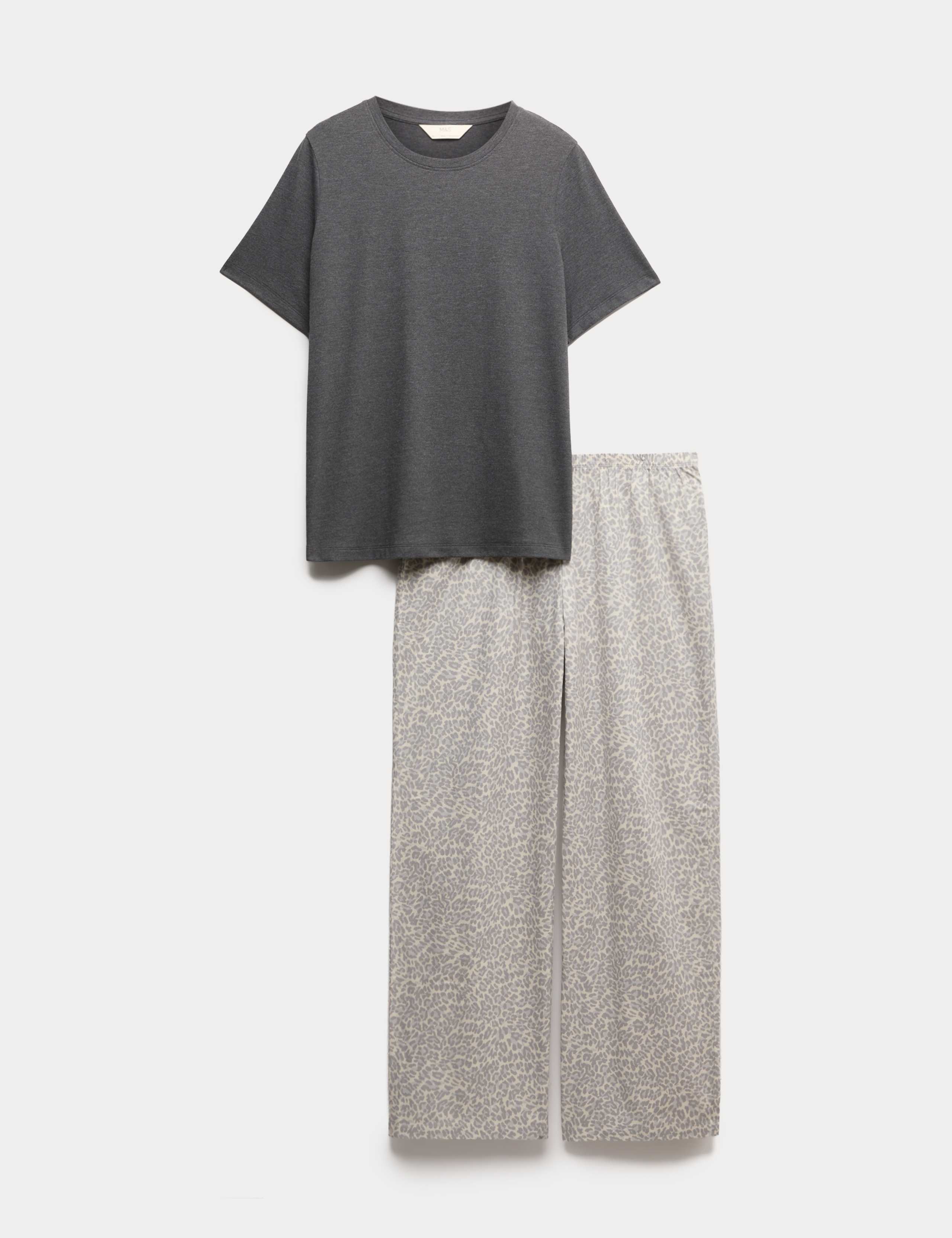 Pure Cotton Pyjama Set With Woven Bottoms 2 of 5