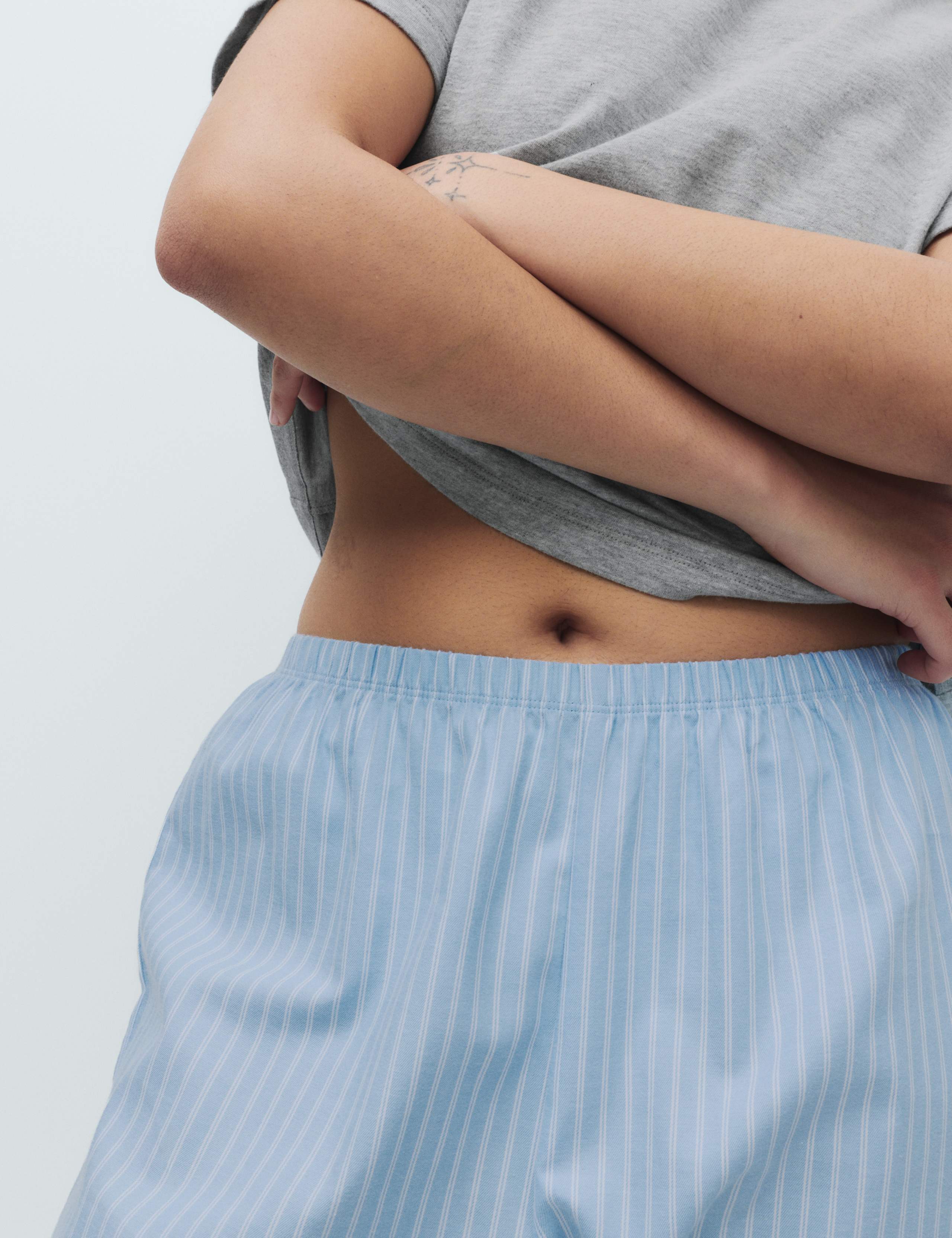 Pure Cotton Pyjama Set With Woven Bottoms 3 of 5