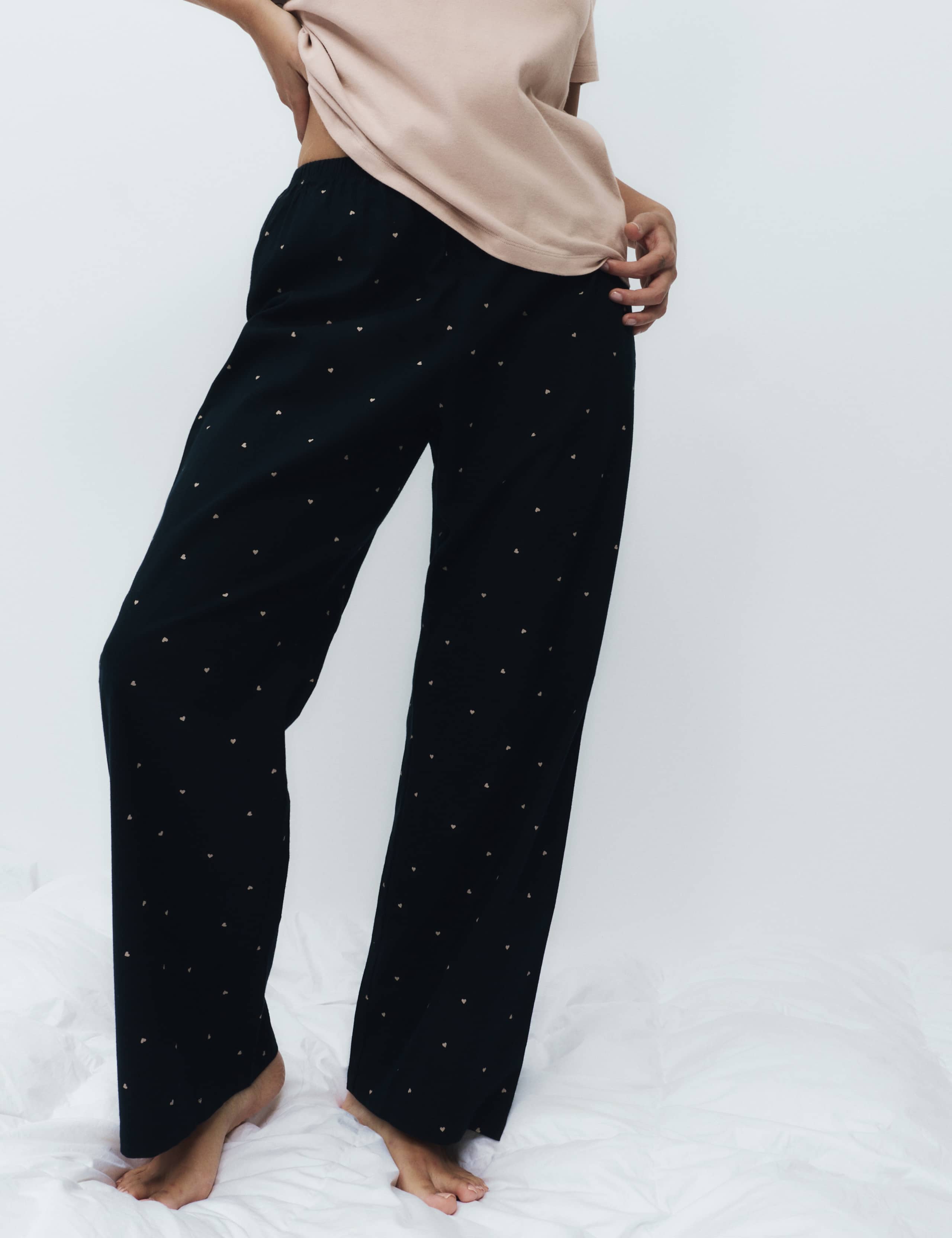 Pure Cotton Pyjama Set With Woven Bottoms 4 of 4