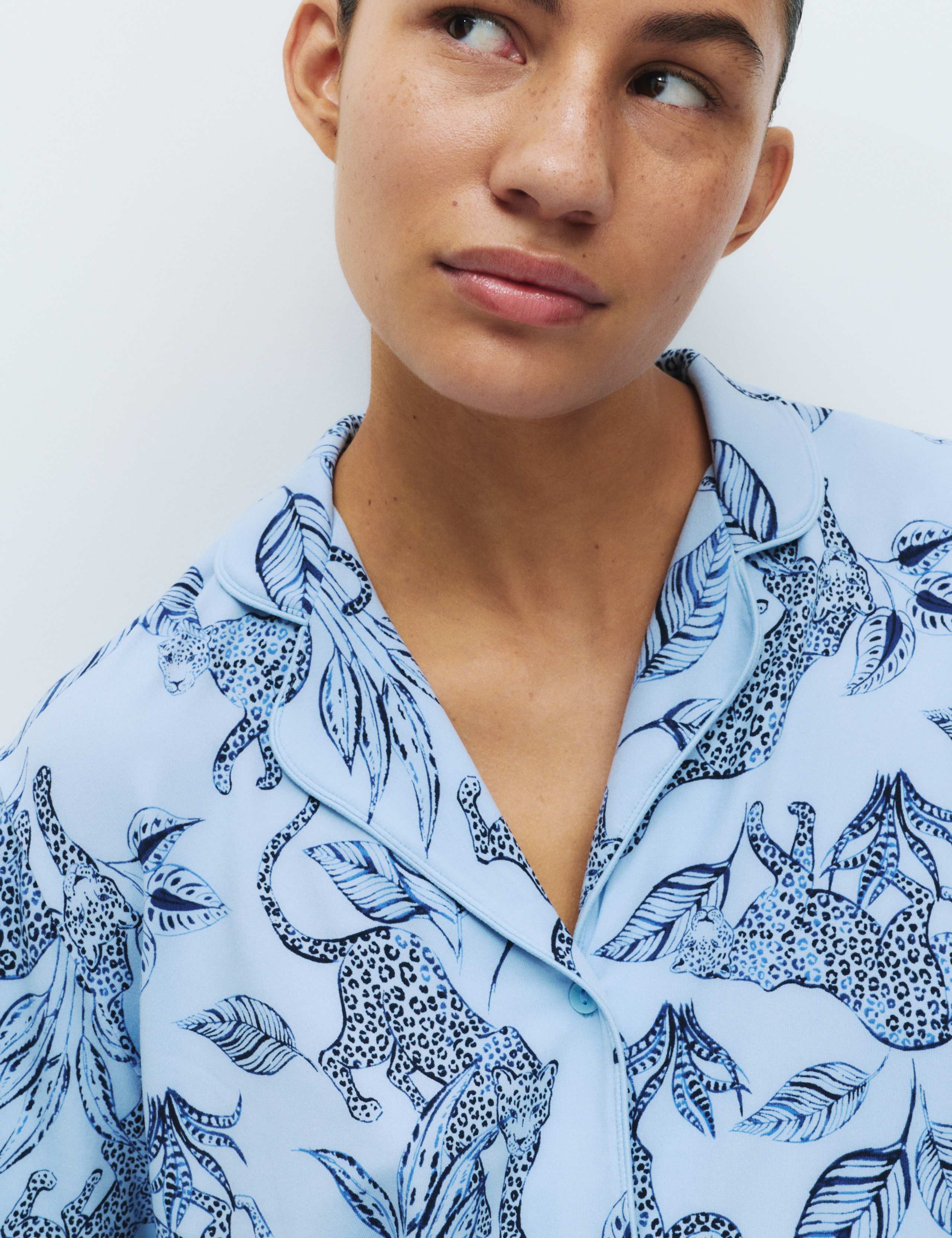 Soft Touch Printed Revere Pyjama Set 3 of 5