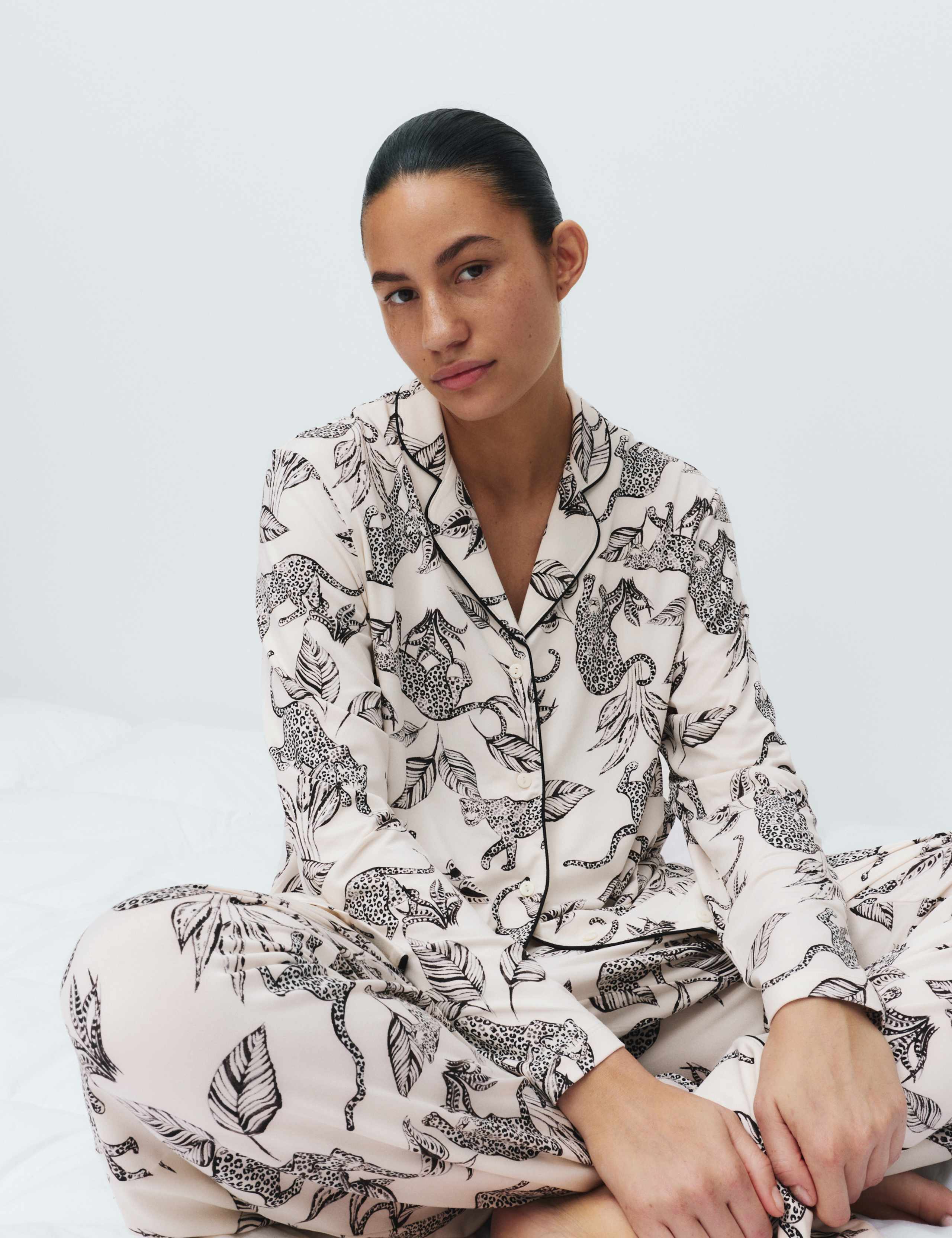 Soft Touch Printed Revere Pyjama Set 3 of 5