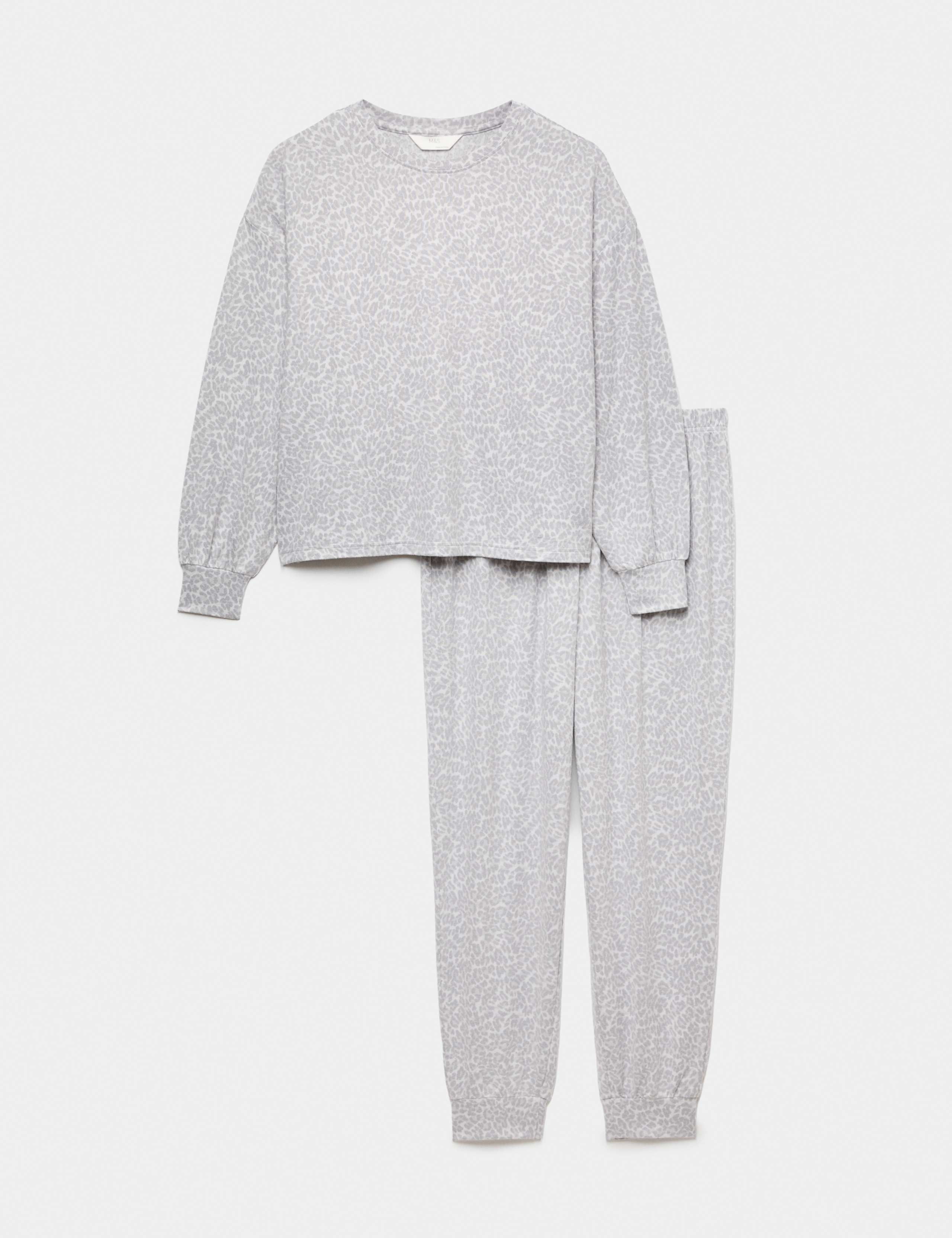 Cosy Knit Printed Cuffed Pyjama Set 2 of 5
