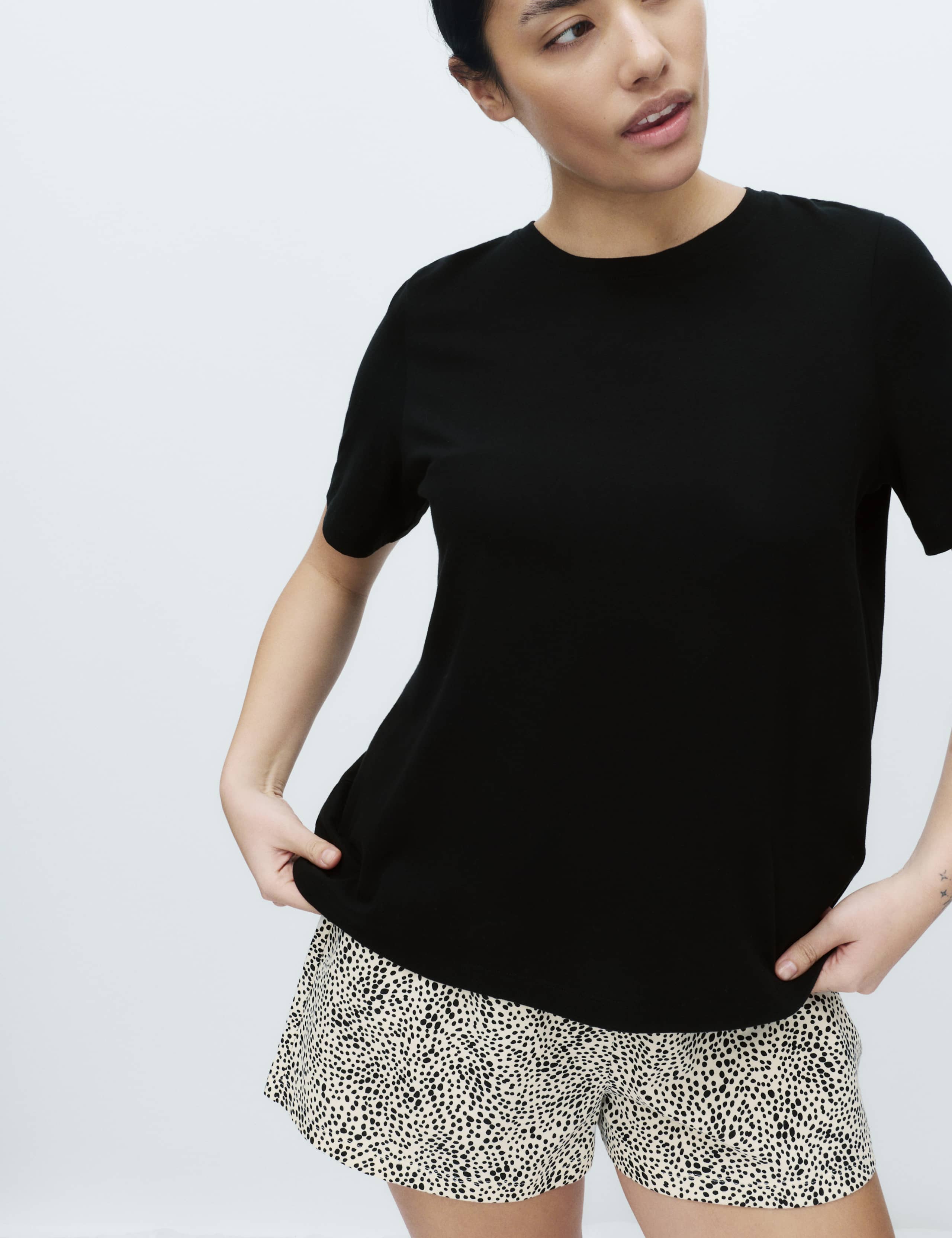 Cotton Rich Printed Shortie Set 1 of 4