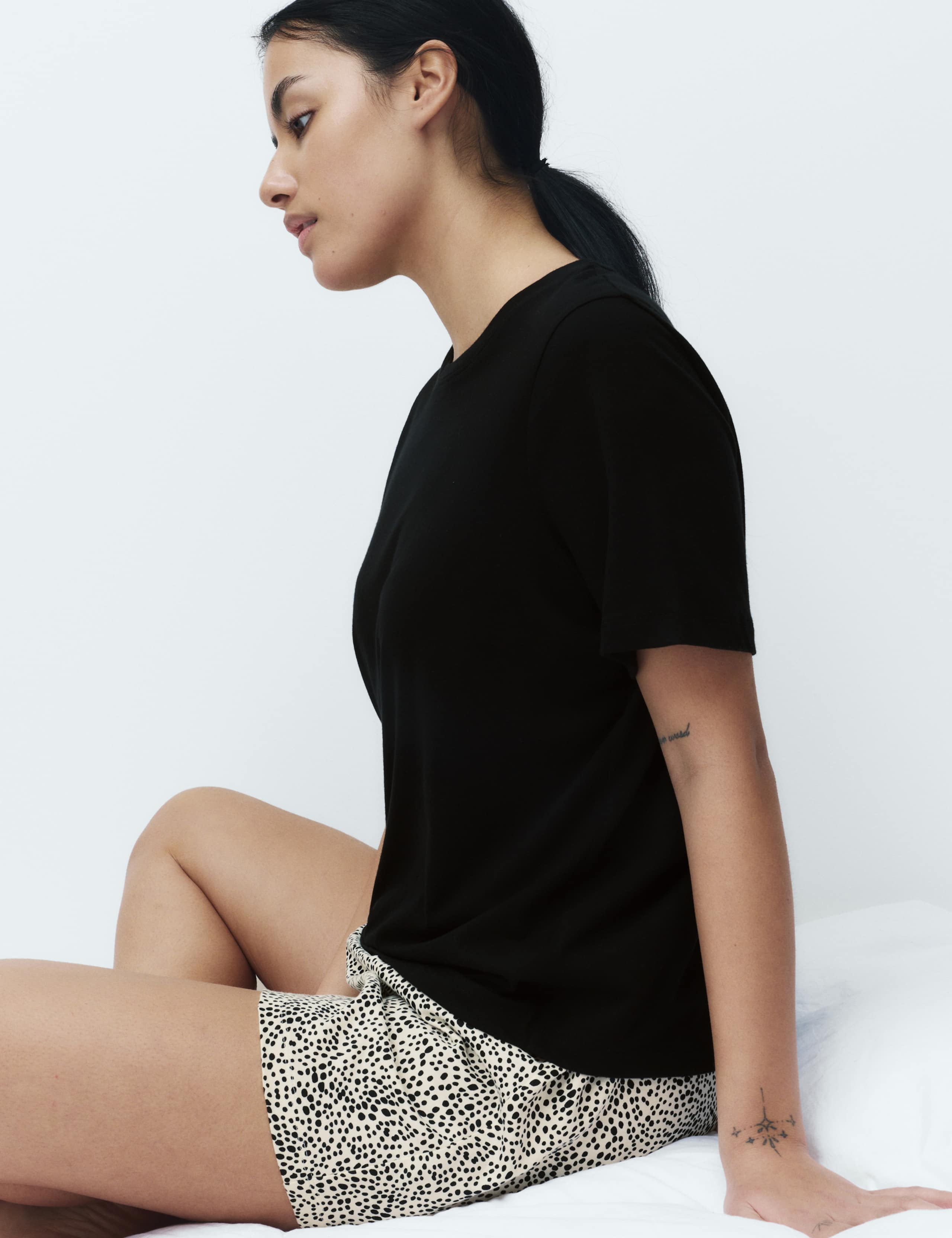 Cotton Rich Printed Shortie Set 4 of 4