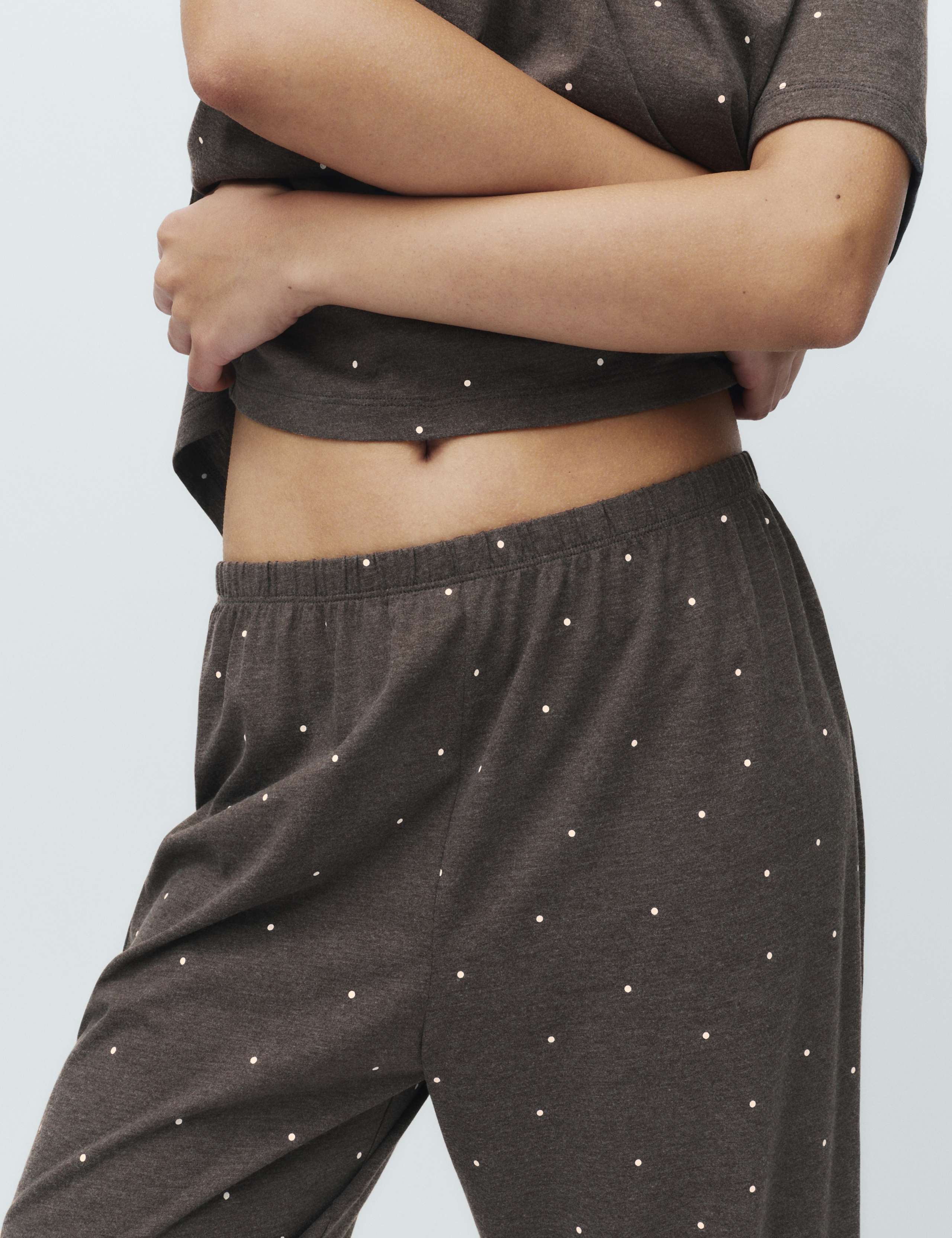 Pure Cotton Printed Cropped Pyjama Set 4 of 4