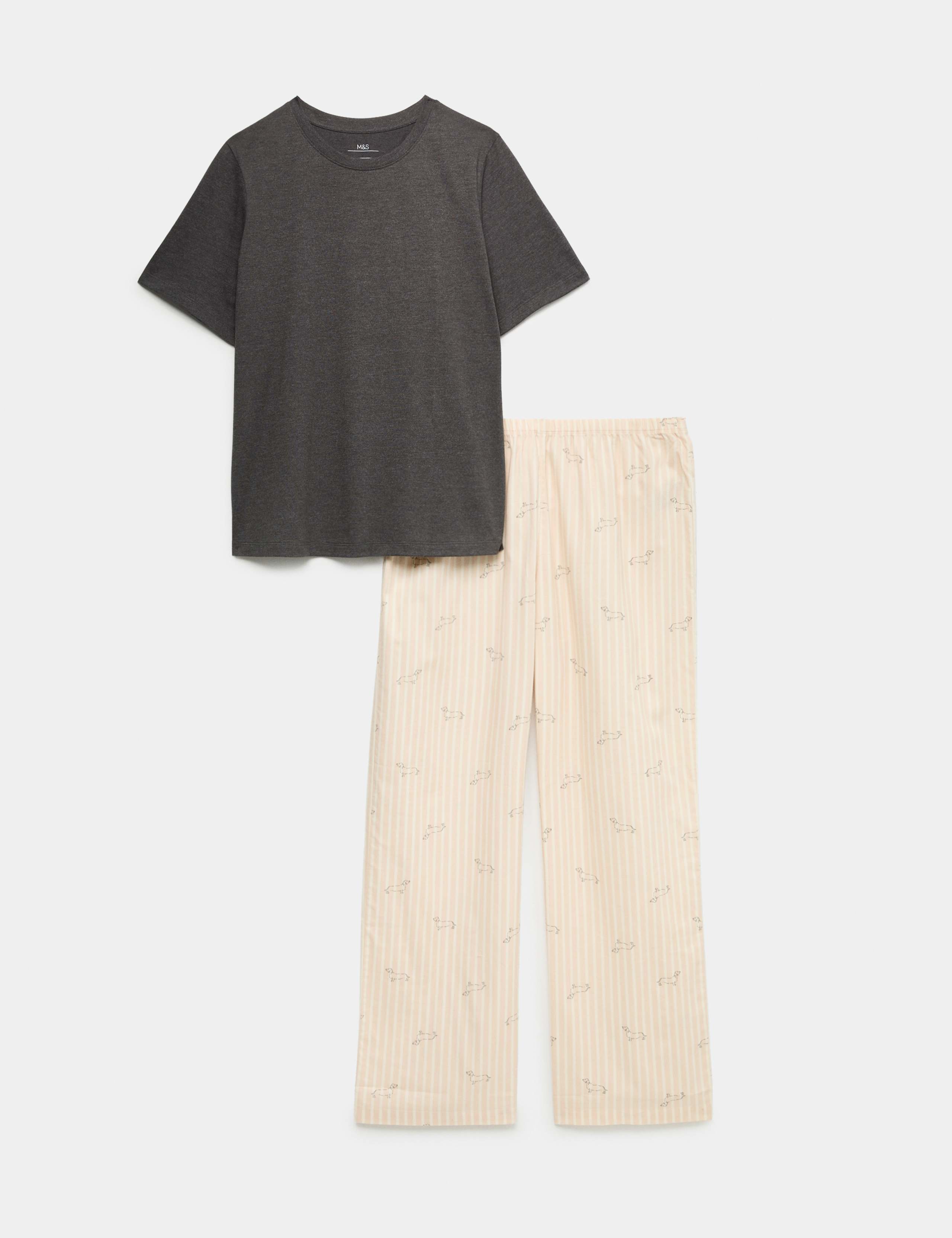 Cotton Rich Printed Pyjama Set 2 of 6