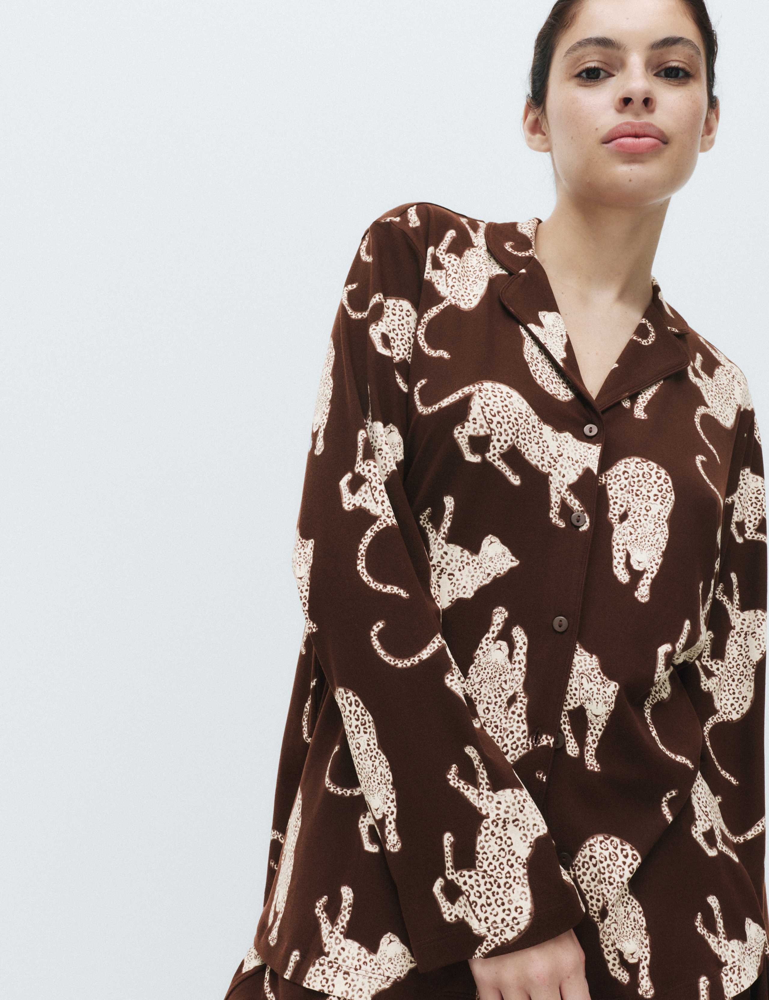 Soft Touch Patterned Revere Pyjama Set 5 of 5