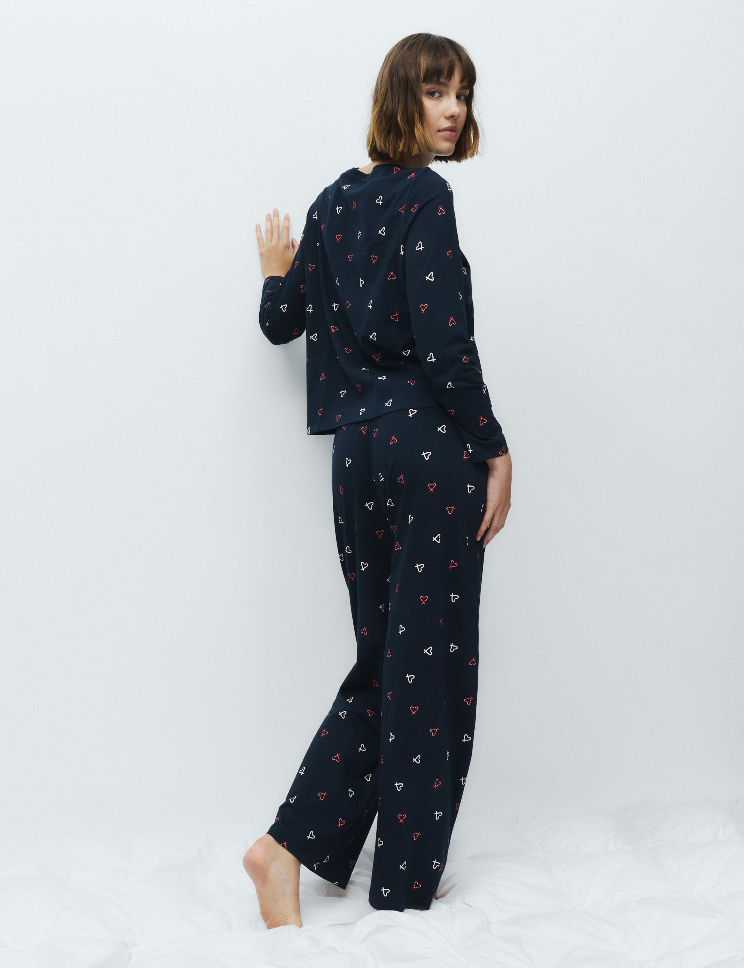 Pure Cotton Printed Pyjama Set 4 of 5