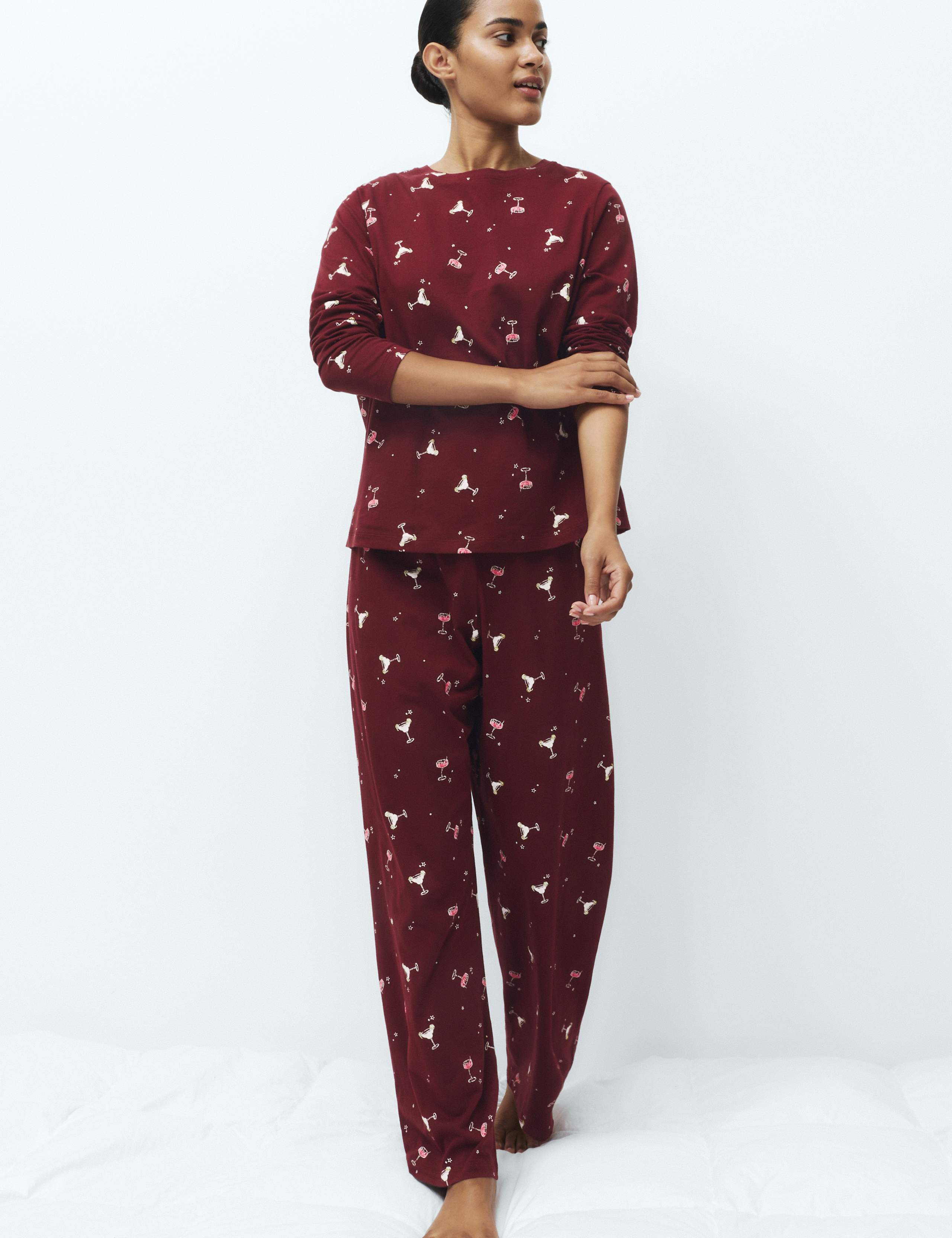 Pure Cotton Printed Pyjama Set 4 of 4