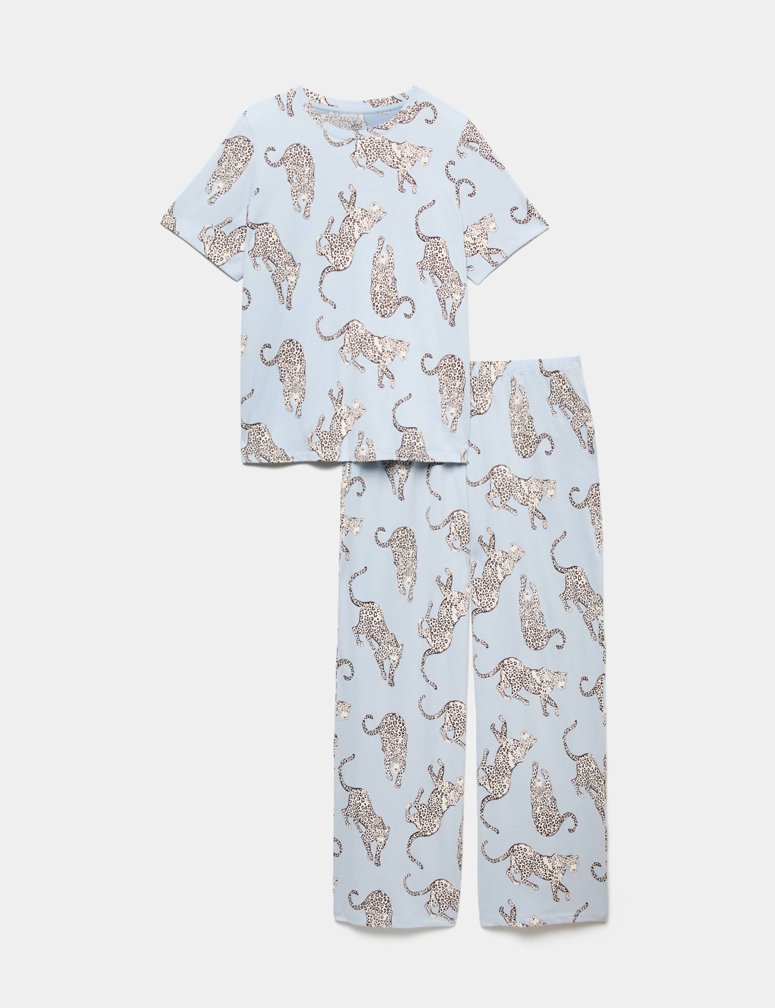 Pure Cotton Printed Short Sleeve Pyjama Set 2 of 4