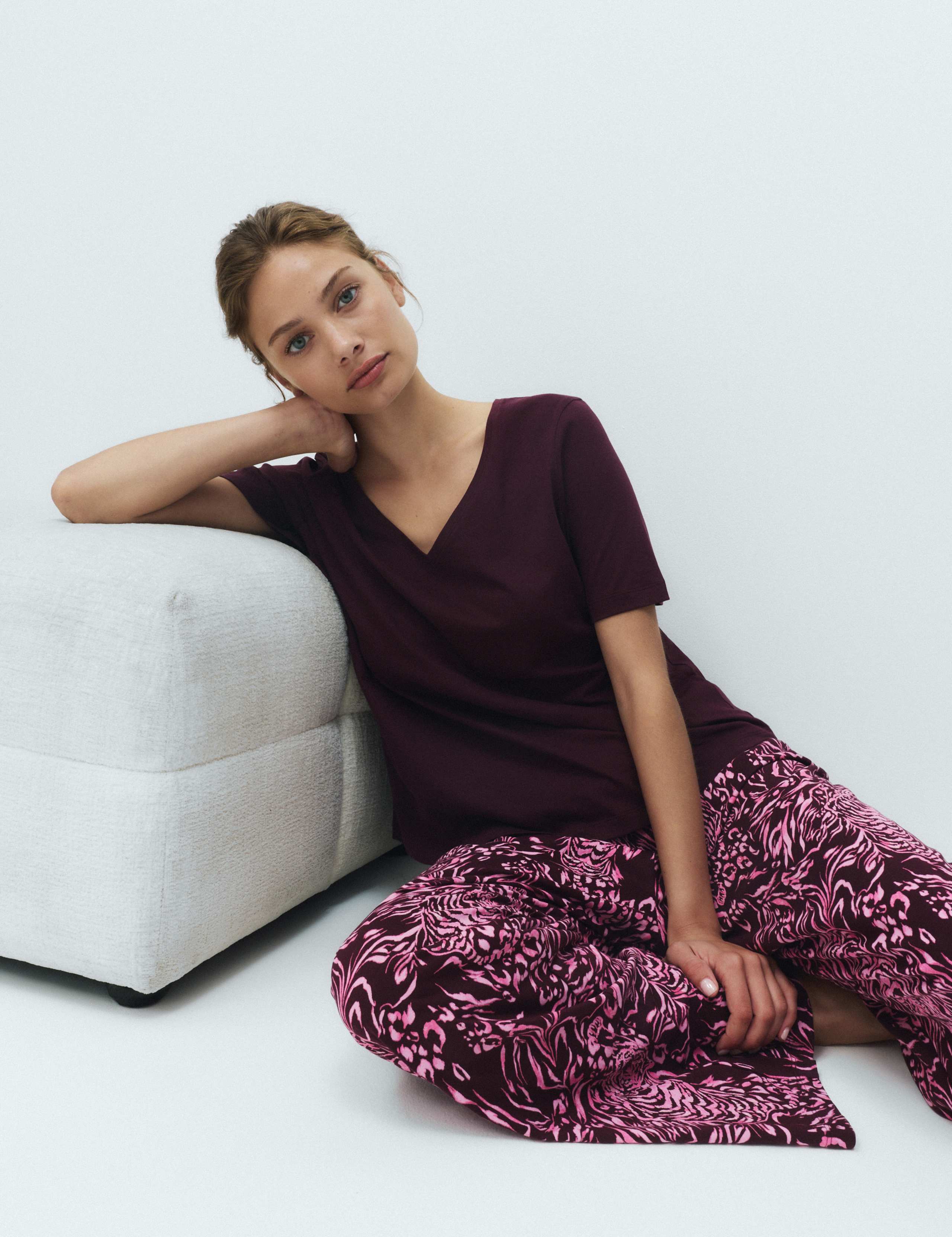 Pure Cotton Checked Long Pyjama Set 1 of 5