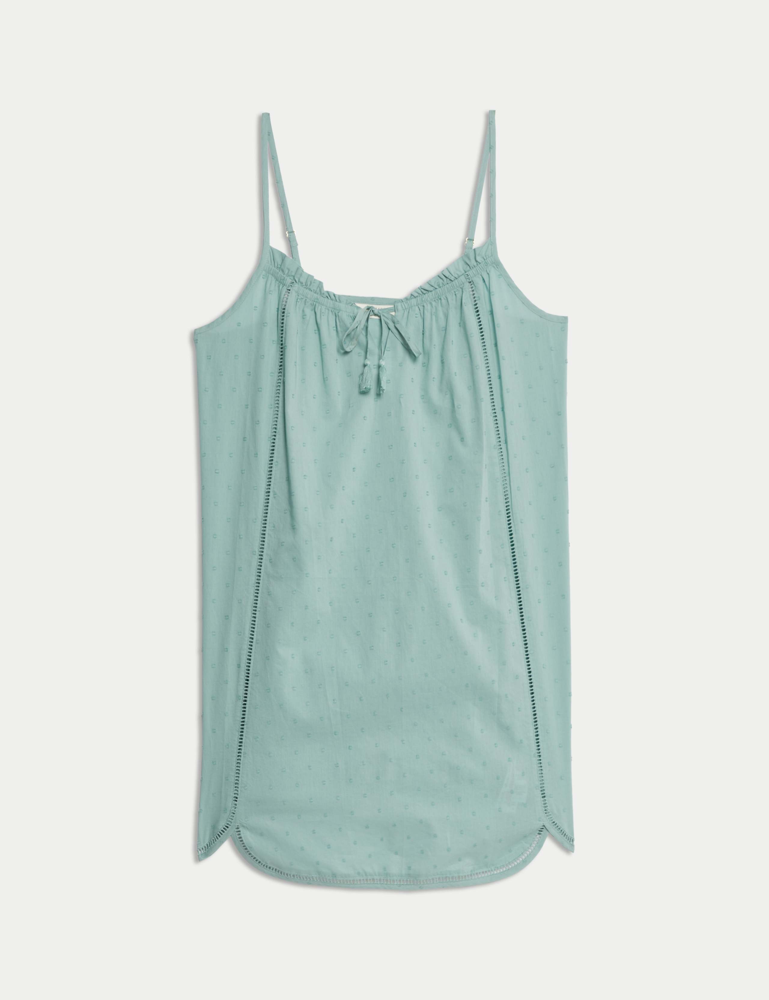Pure Cotton Dobby Tie Front Chemise 2 of 4