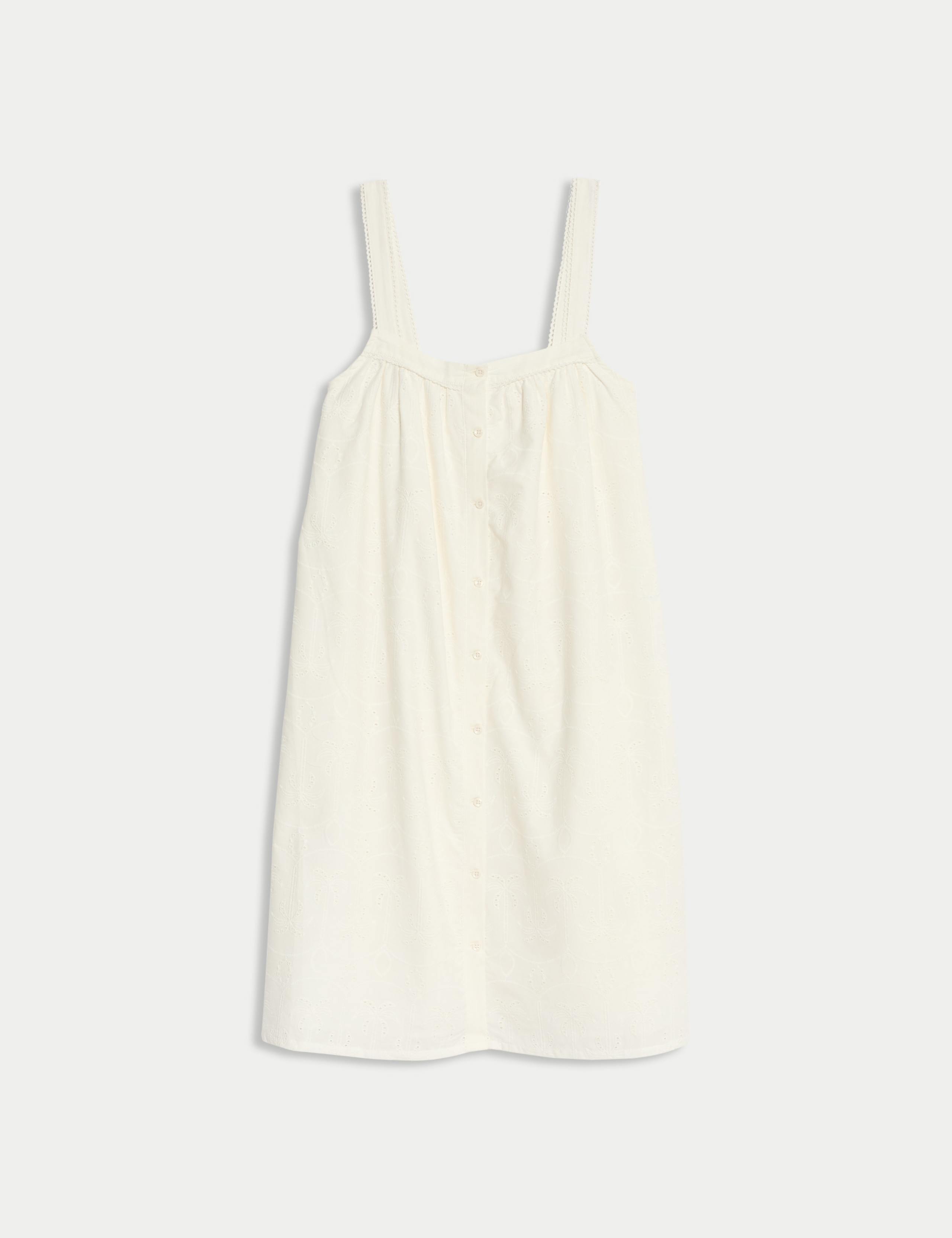 Pure Cotton Broderie Chemise 2 of 6
