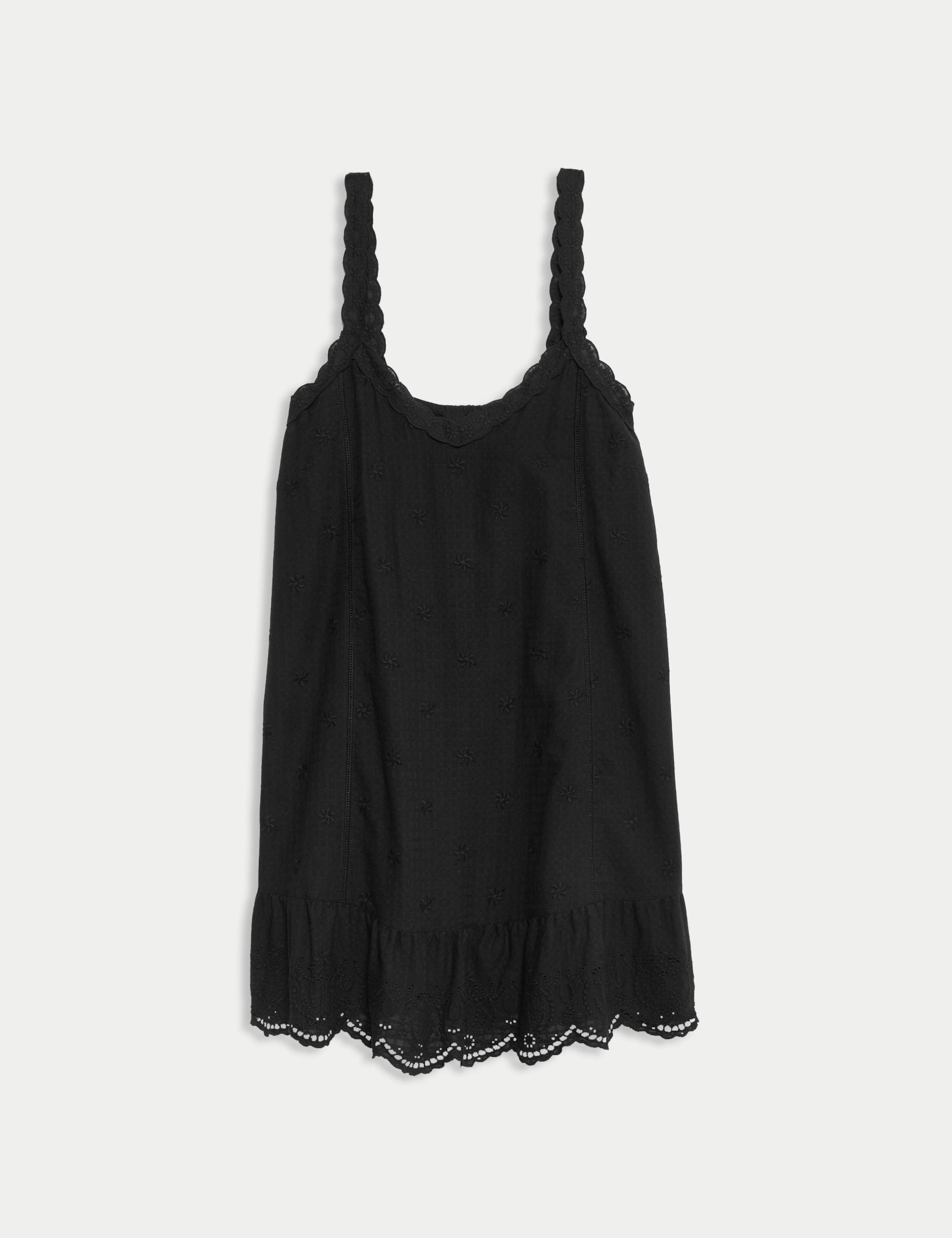 Pure Cotton Broderie Chemise 2 of 5
