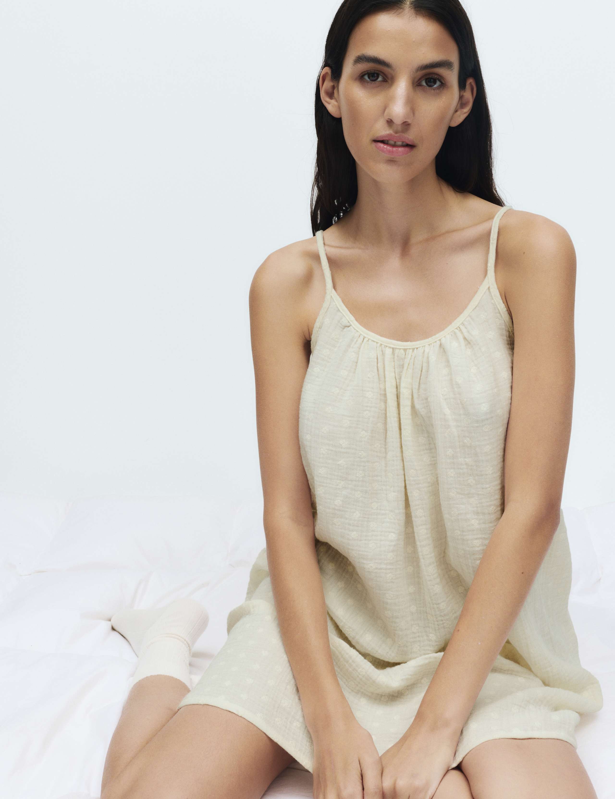 Muslin Broderie Short Chemise 1 of 6