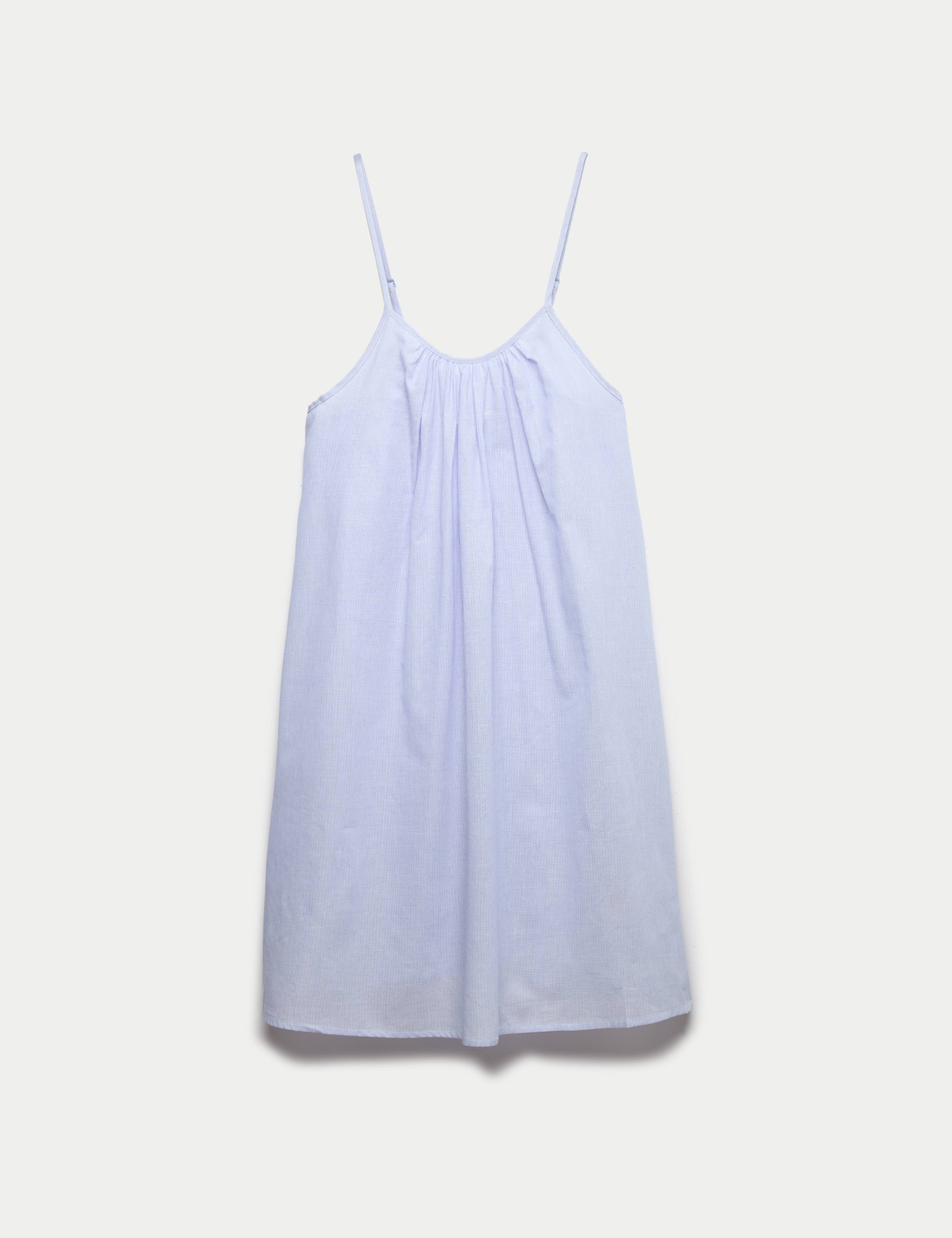 Pure Cotton Striped Short Chemise 2 of 5