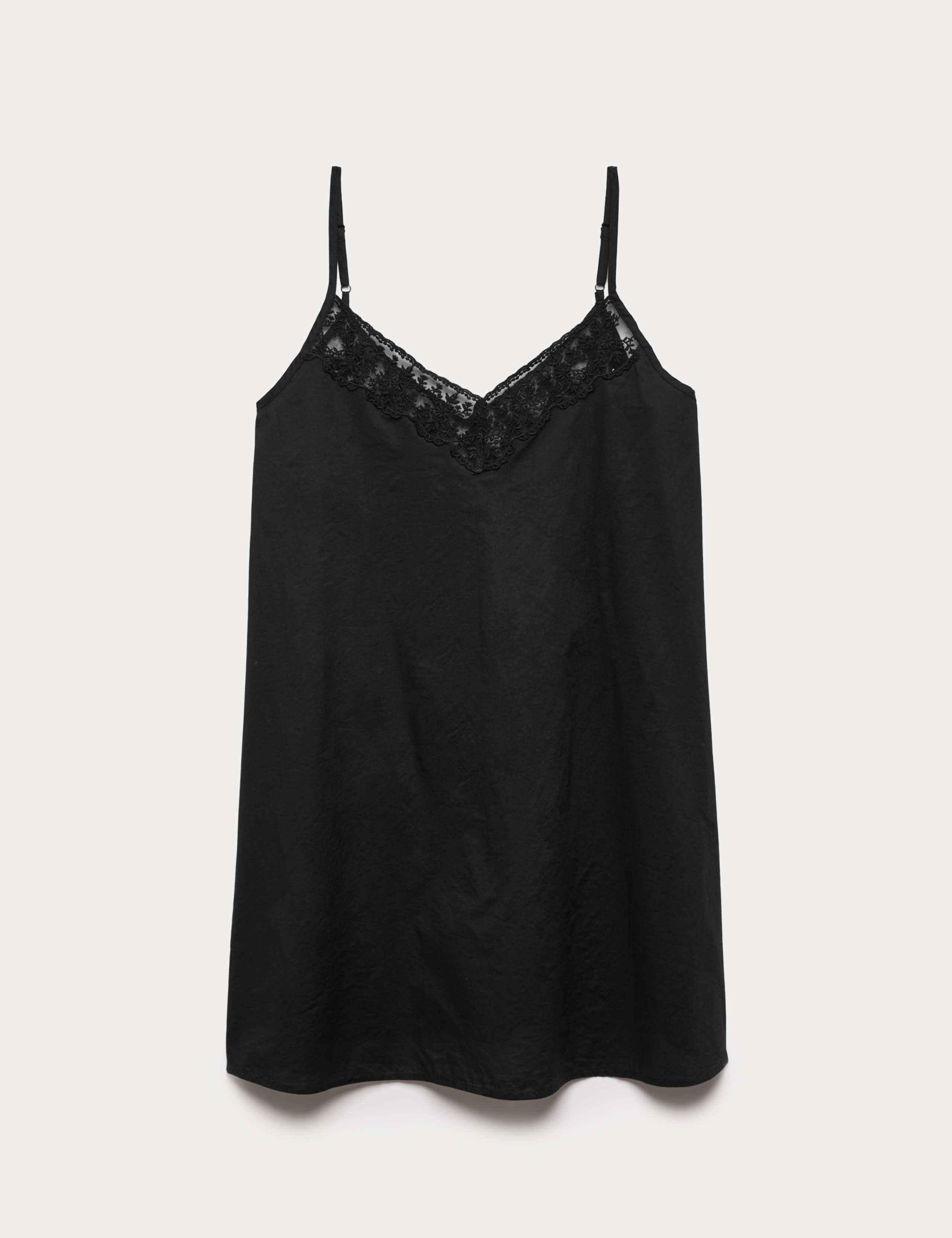 Pure Cotton Lace Trim Chemise 2 of 6