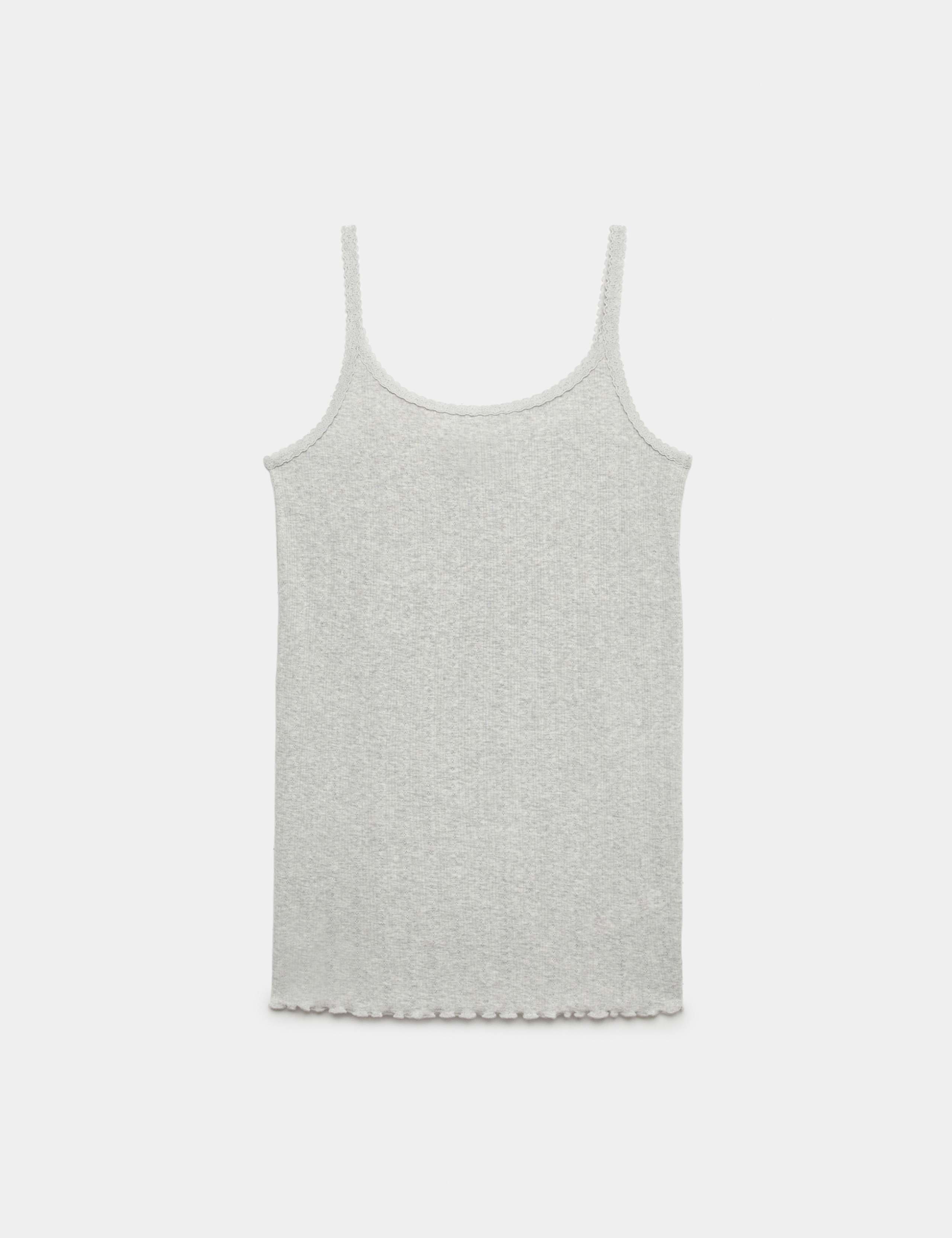 Cotton Blend Pointelle Short Chemise 2 of 5