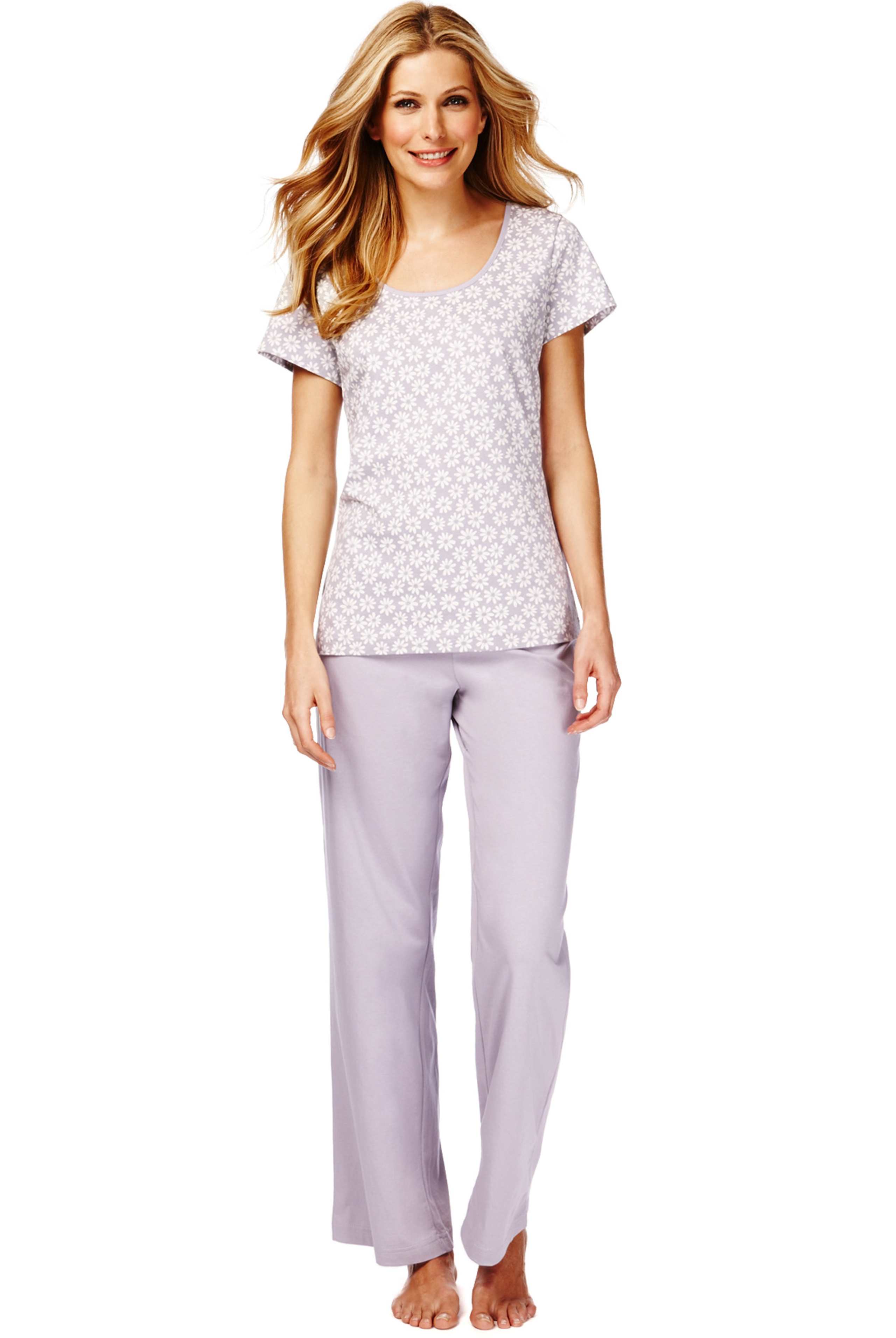 Pure Cotton Daisy Print Pyjamas 1 of 1