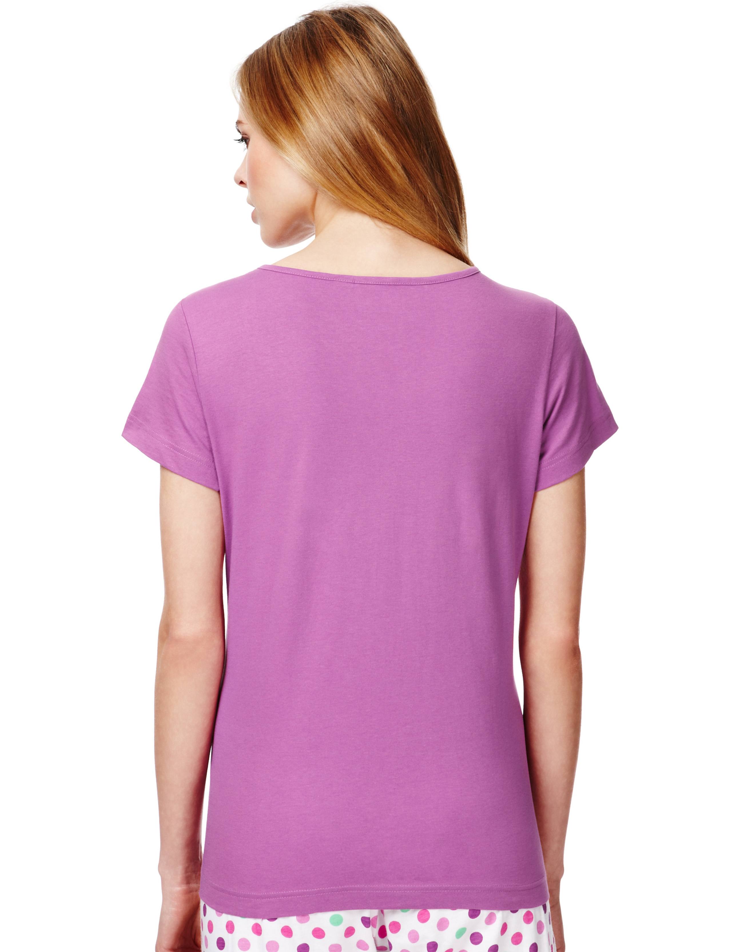 Pure Cotton Short Sleeve Spotted Pyjamas 3 of 6