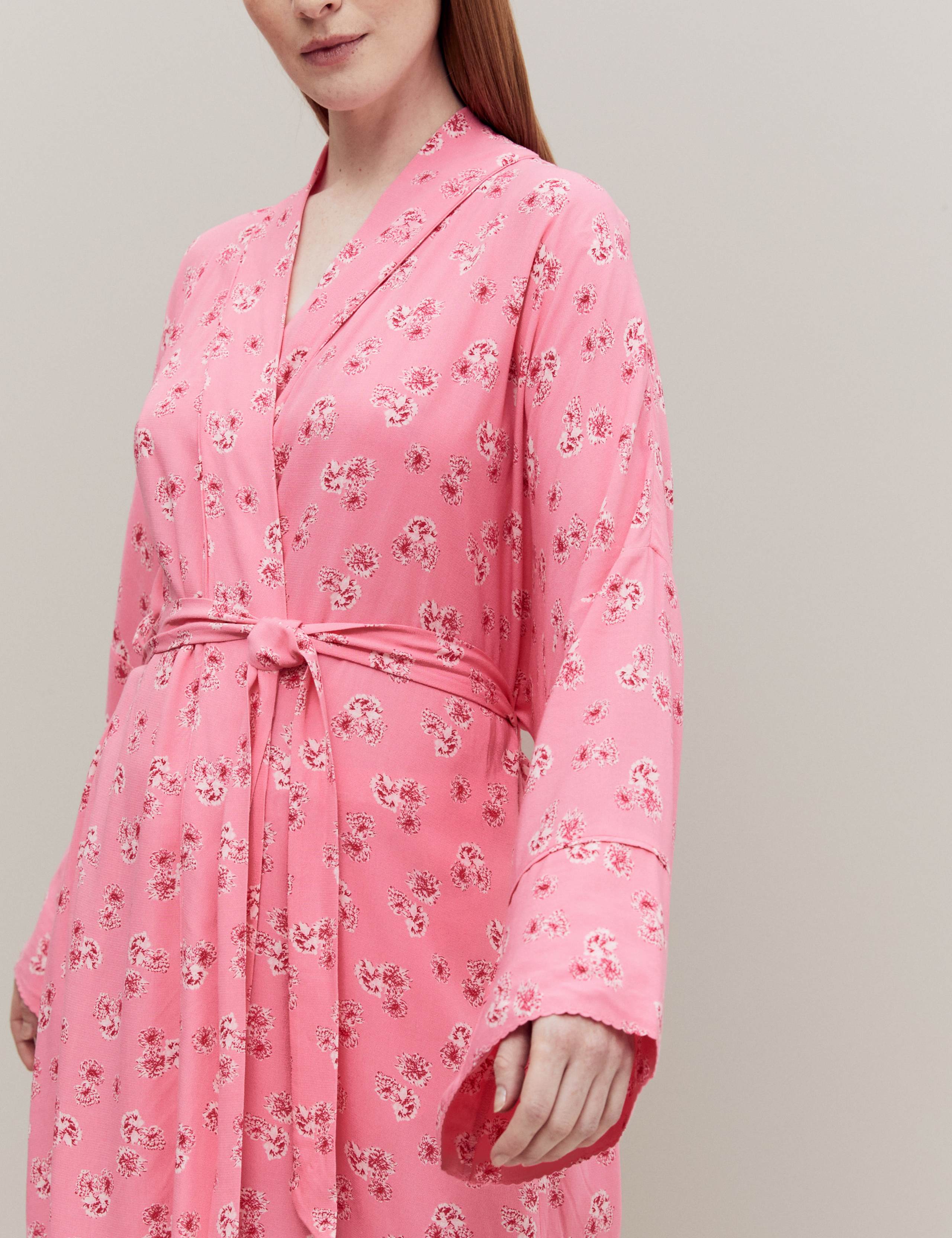 Floral Print Long Kimono Robe 6 of 6