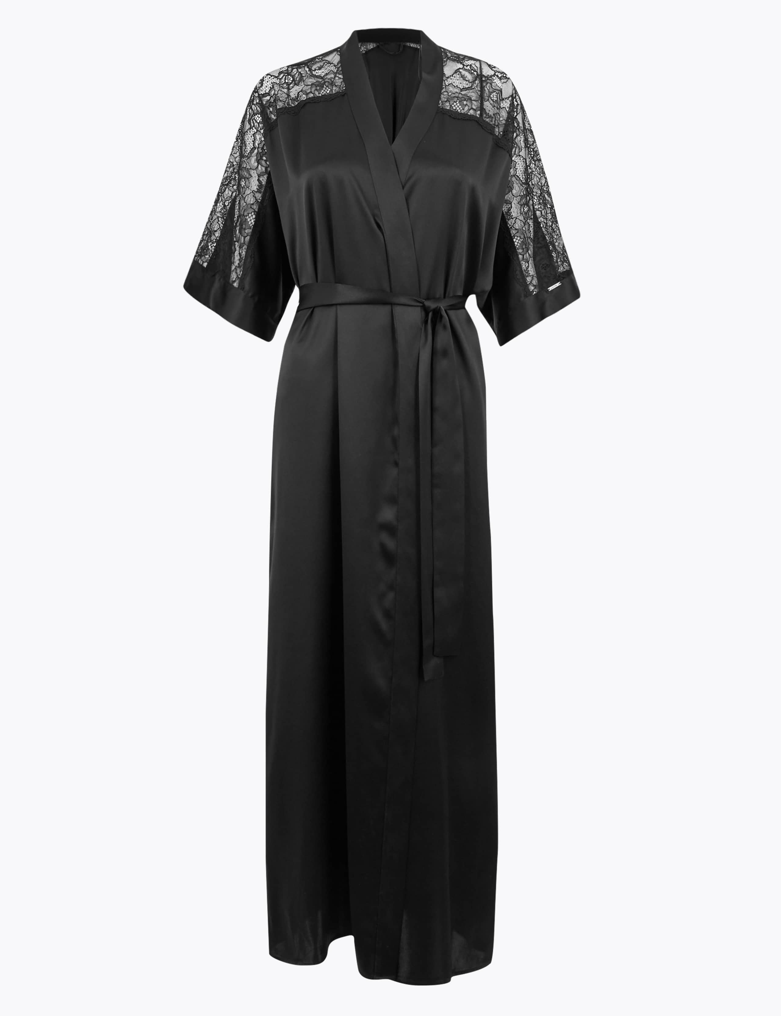 Silk & Lace Long Dressing Gown 2 of 5
