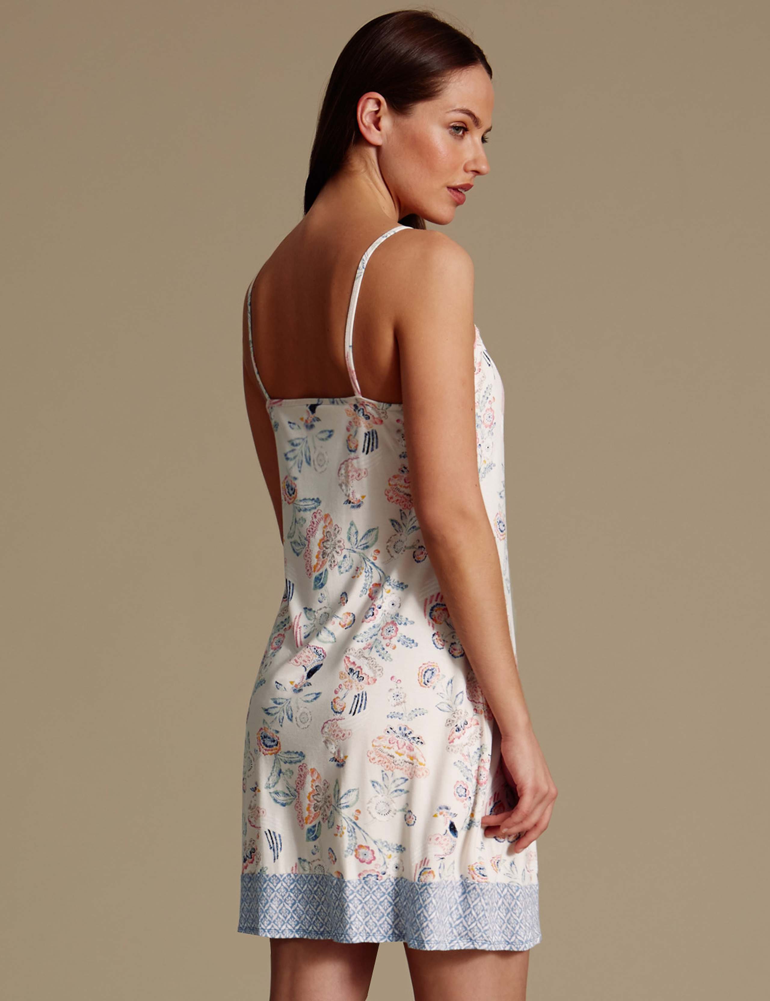 Floral Print Strappy Chemise 3 of 5