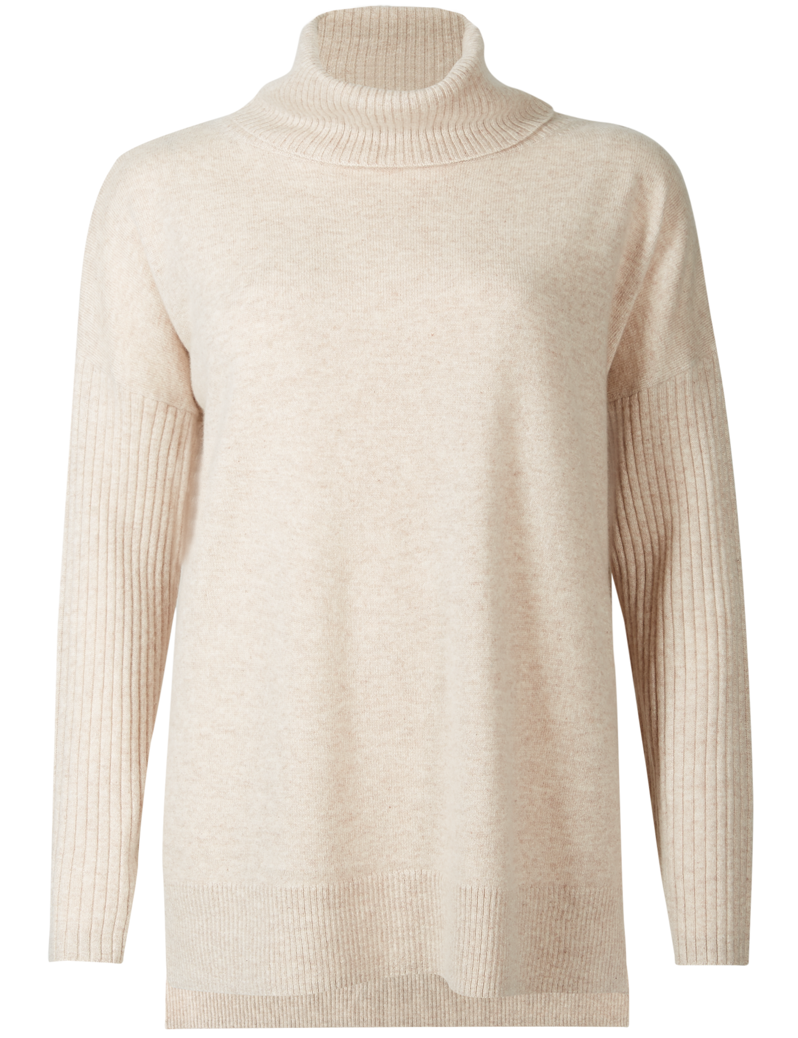 Pure Cashmere Ribbed Long Sleeve Pyjama Top 5 of 5