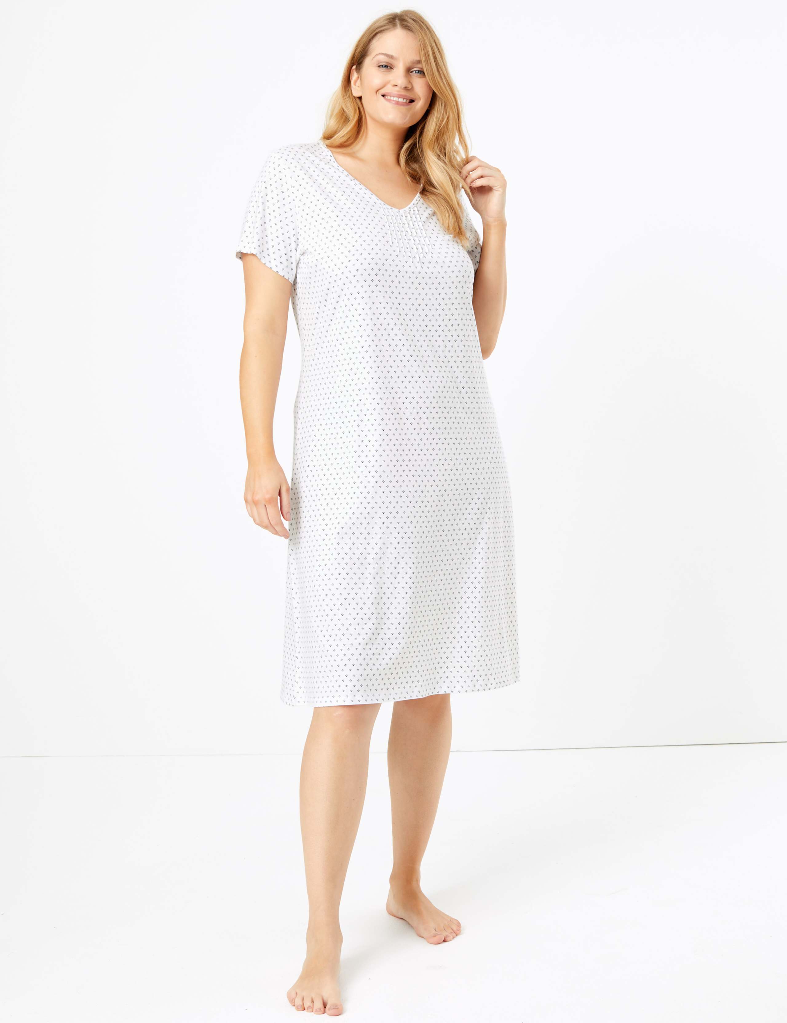 Cool Comfort™ Geometric Print Nightdress 1 of 4
