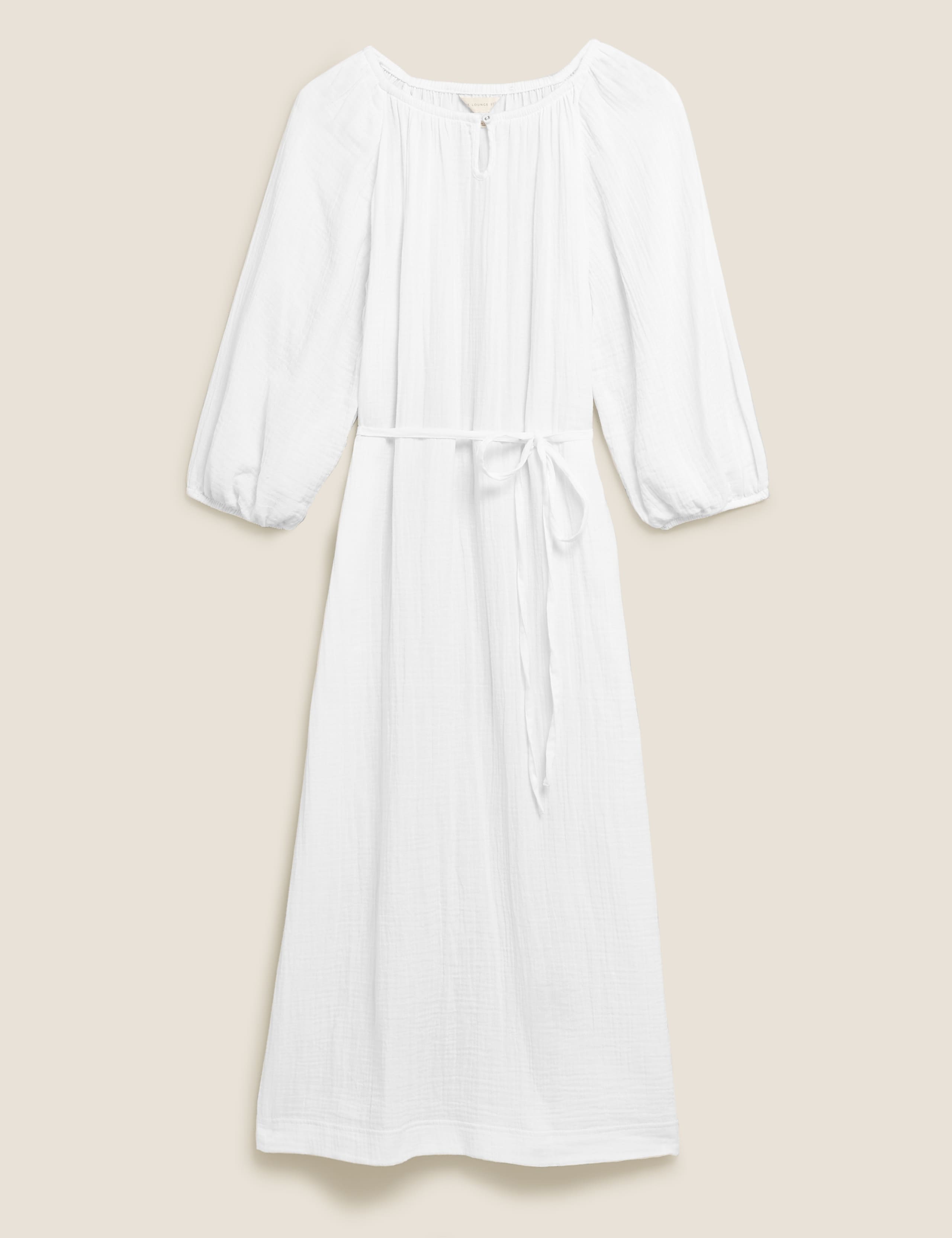 Pure Cotton Muslin Long Nightdress 2 of 5