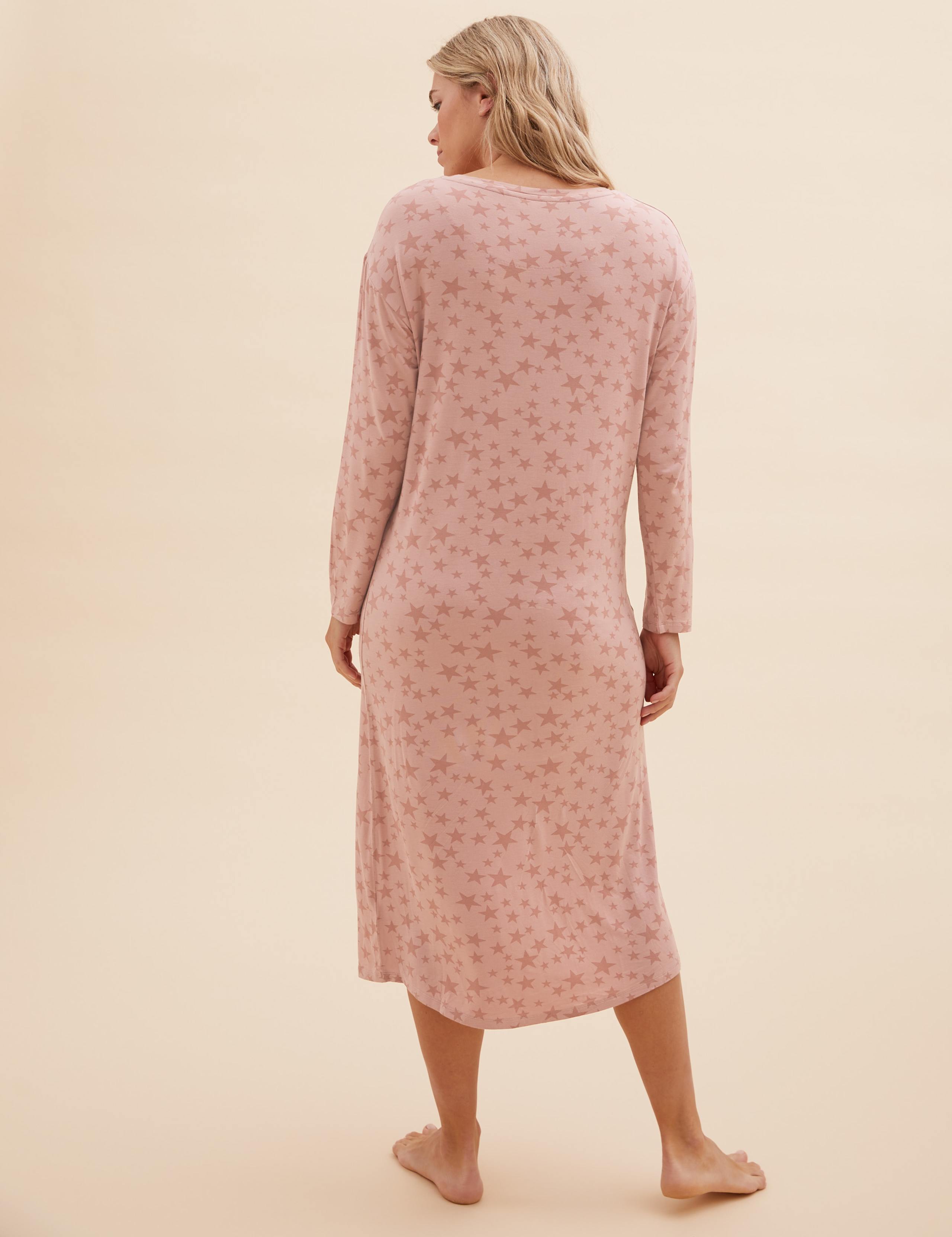 Star Print Long Nightdress 4 of 5