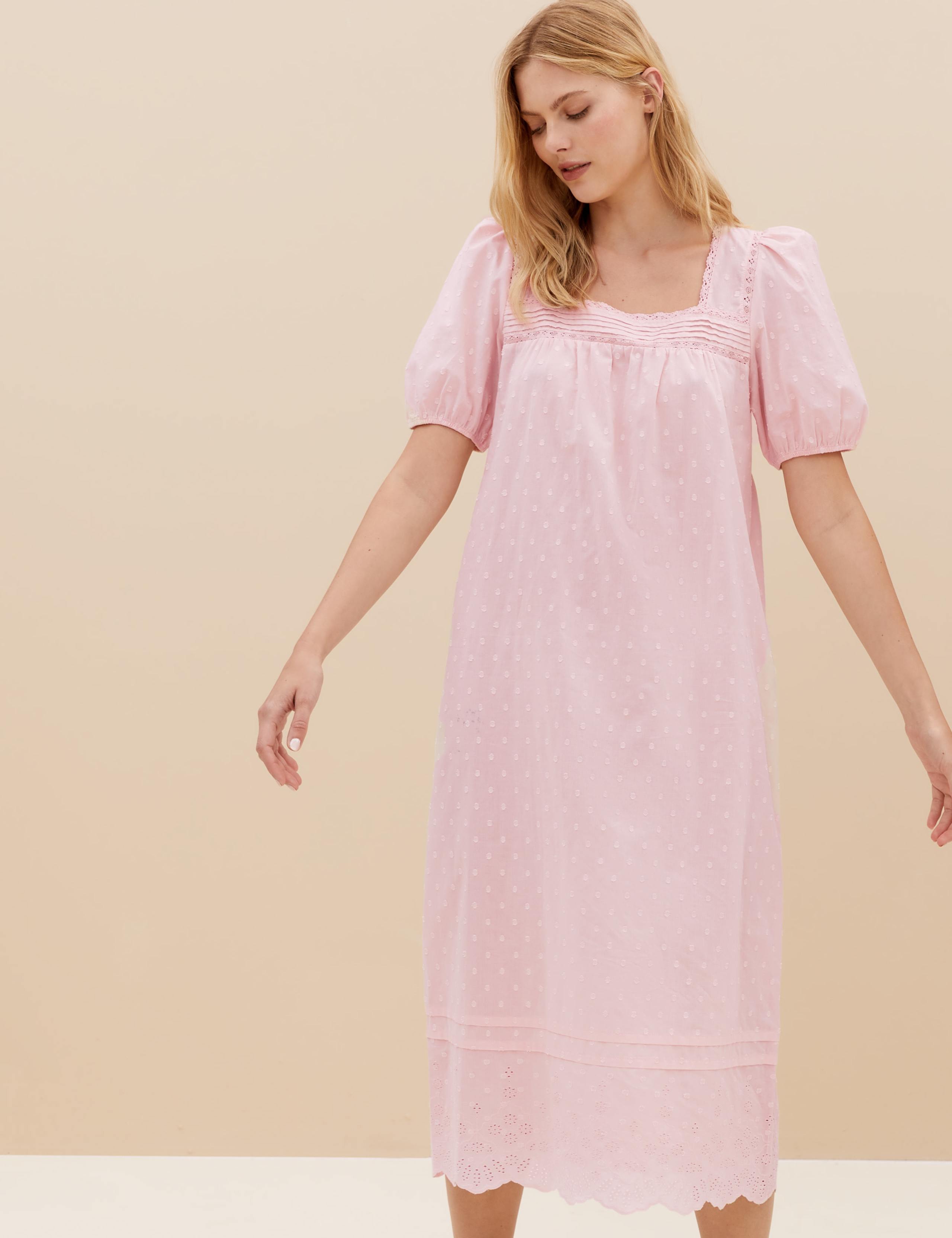 Pure Cotton Dobby Nightdress 3 of 5