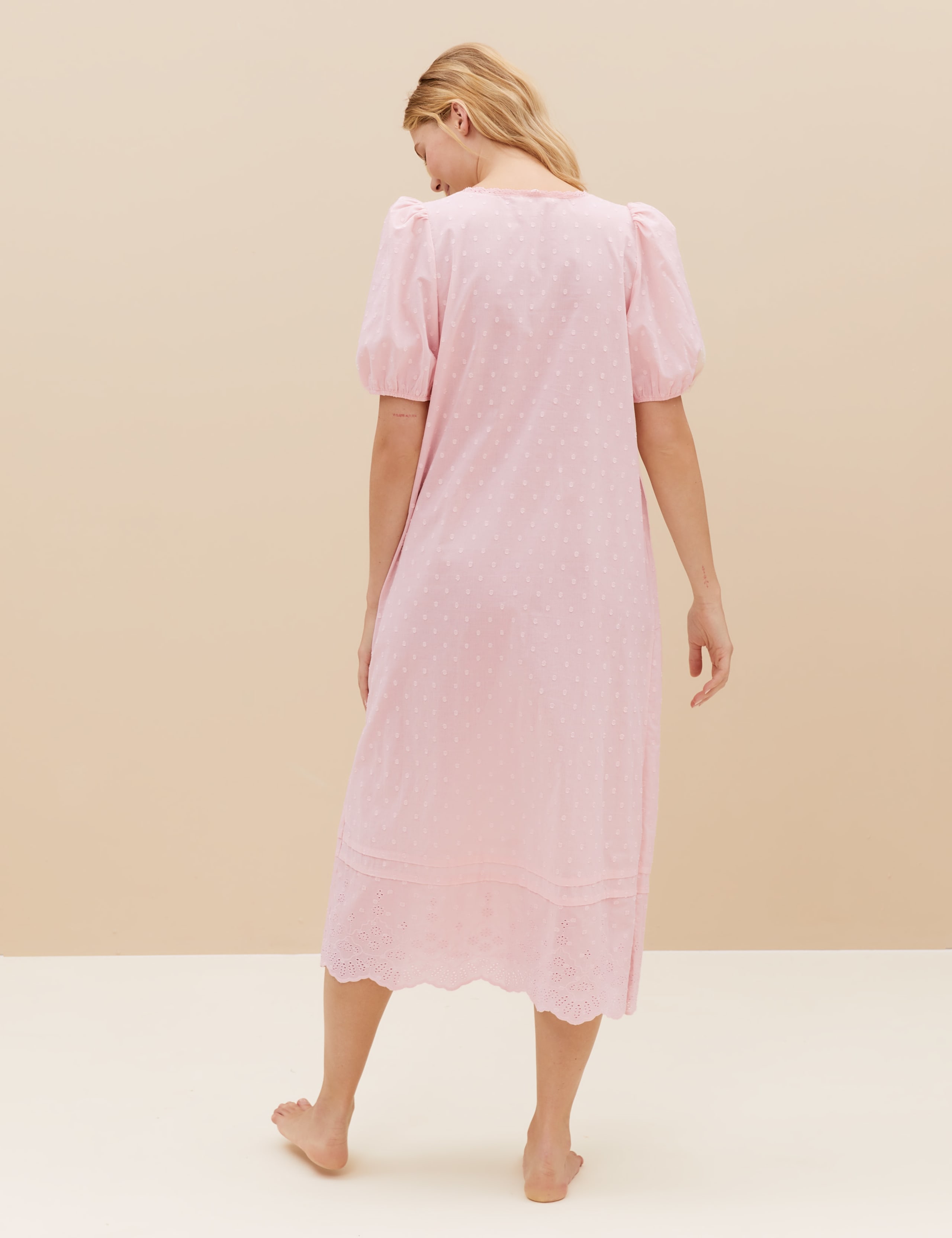 Pure Cotton Dobby Nightdress 4 of 5