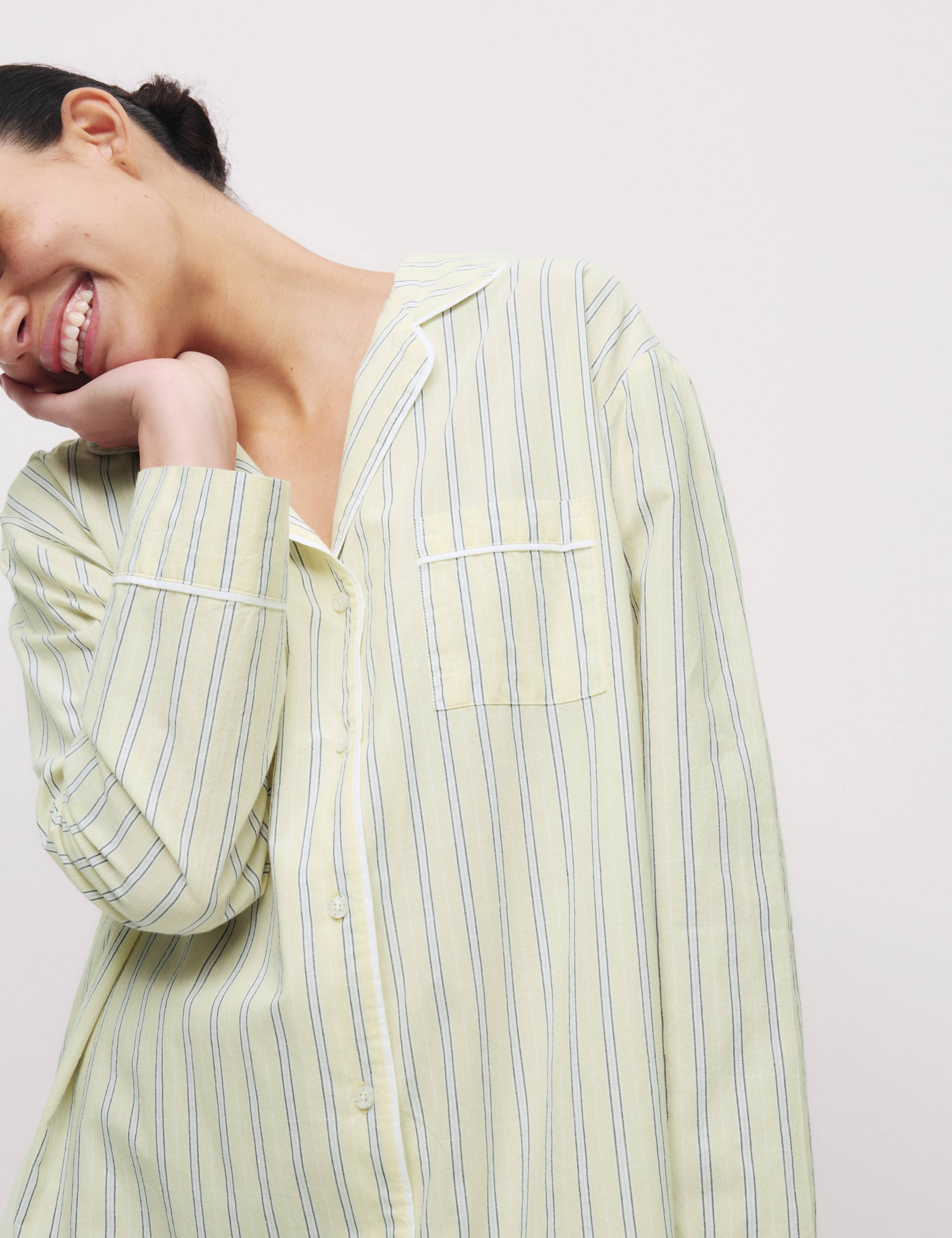 Pure Cotton Striped Nightshirt 3 of 5