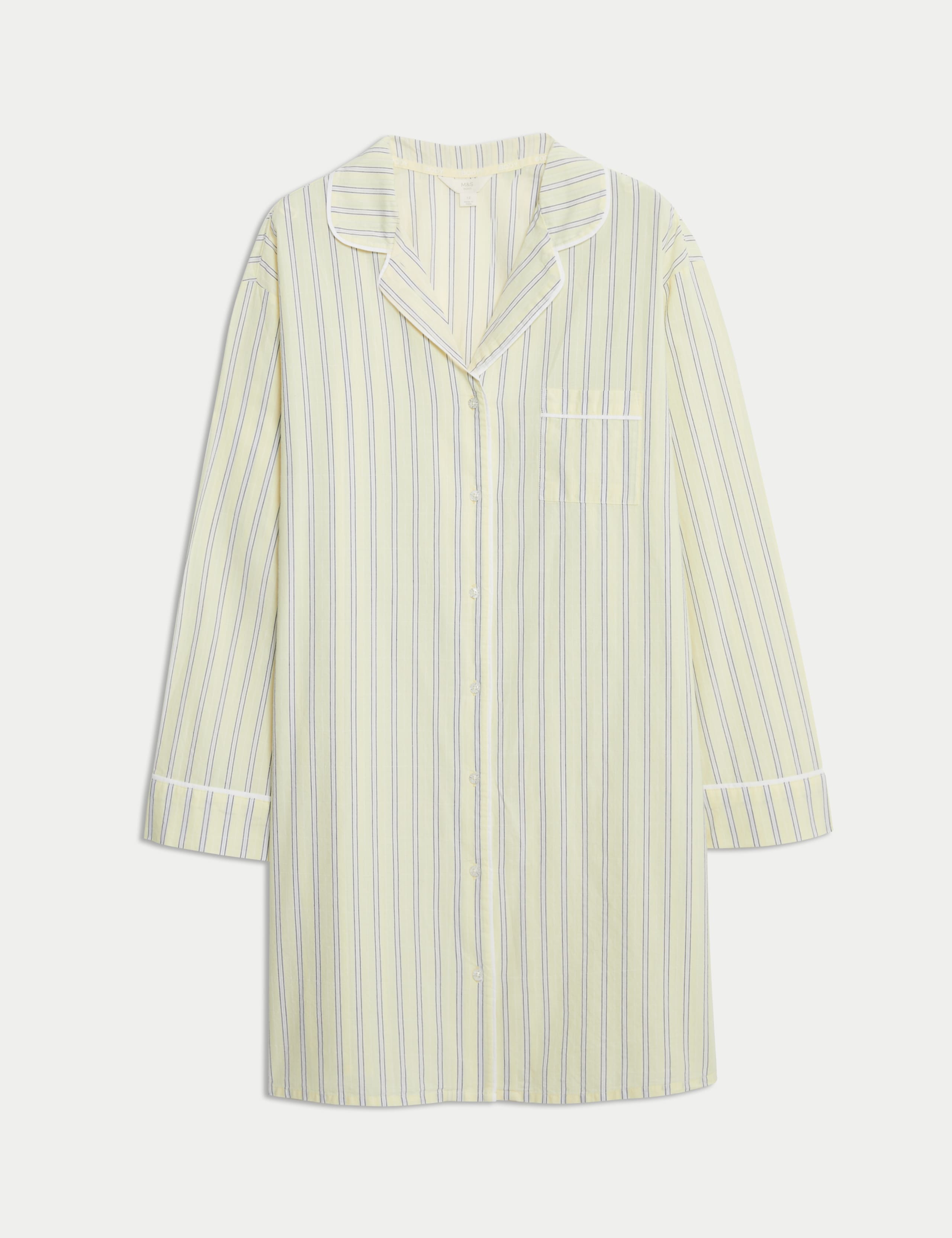 Pure Cotton Striped Nightshirt 2 of 5